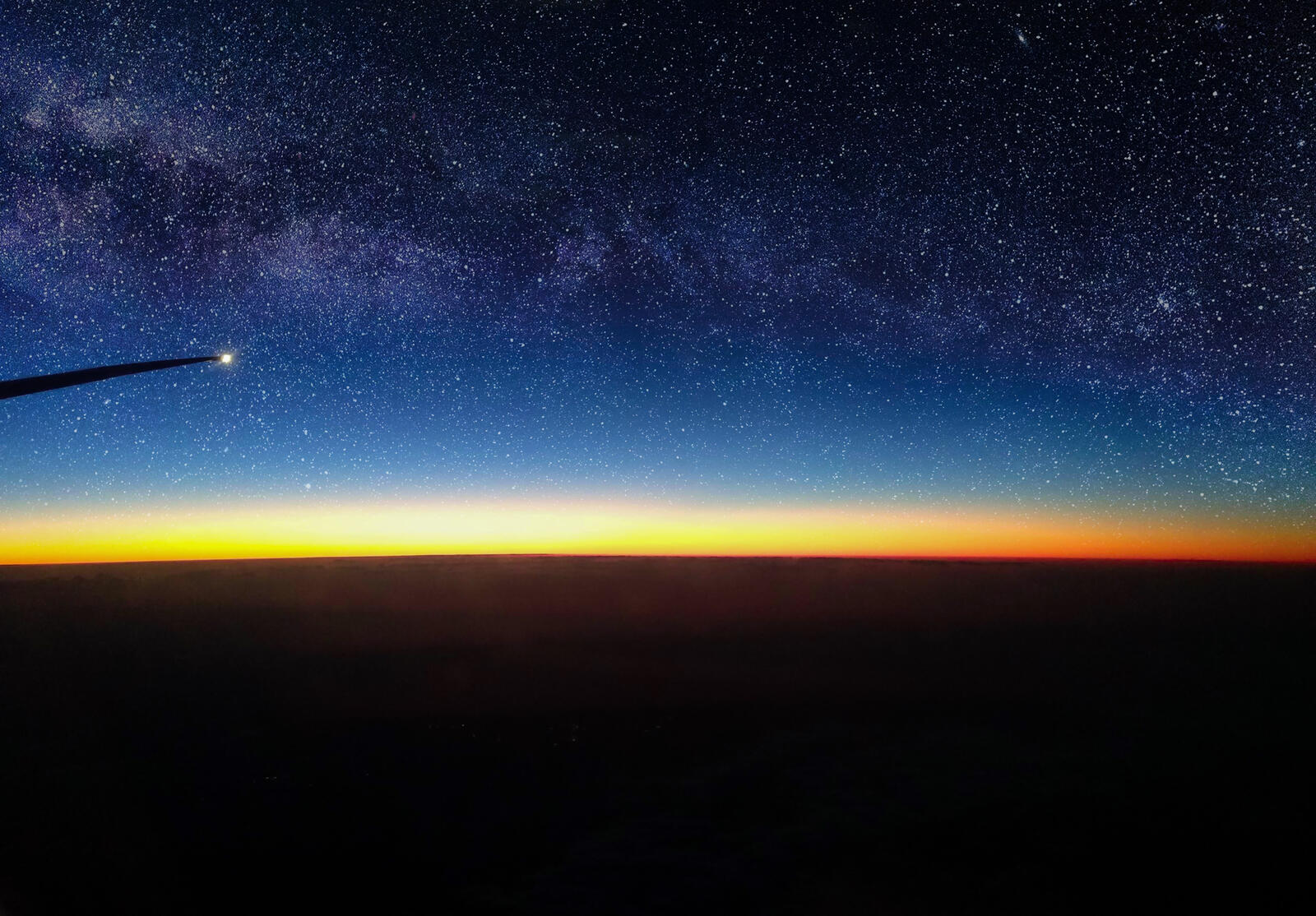 Wallpapers air see the stars sunrise on the desktop