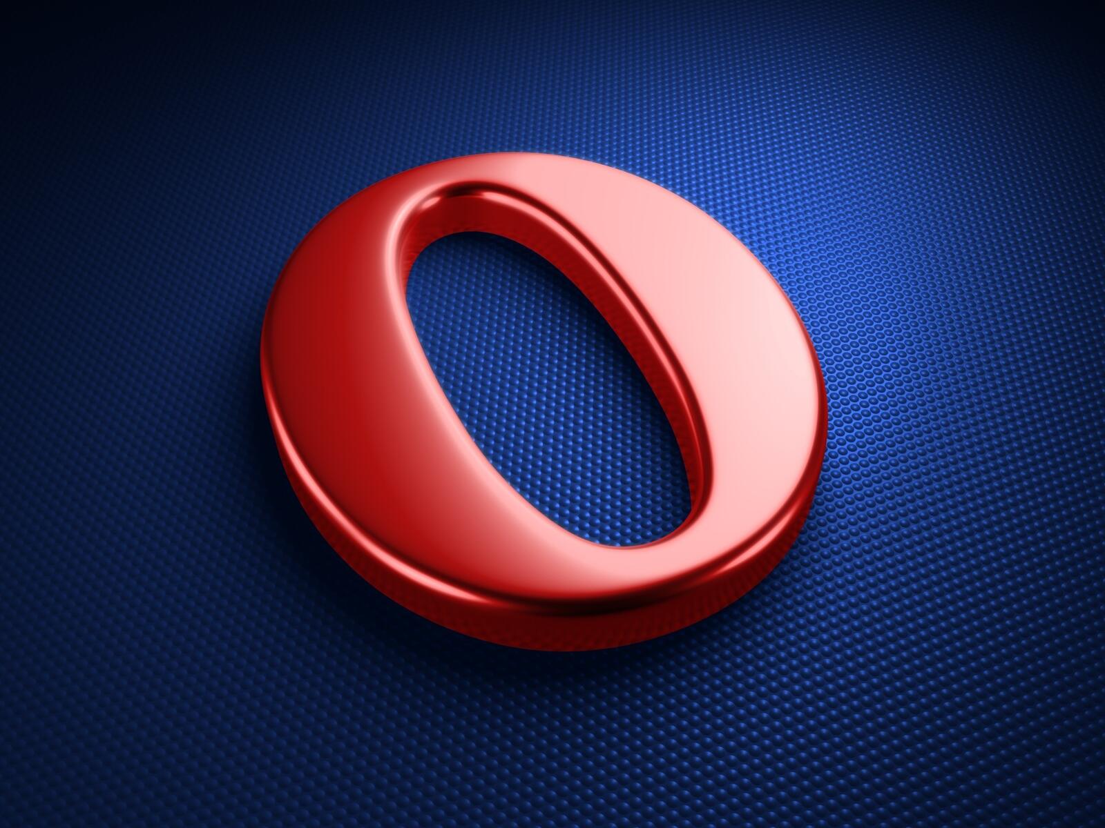 Wallpapers browser Opera logo on the desktop