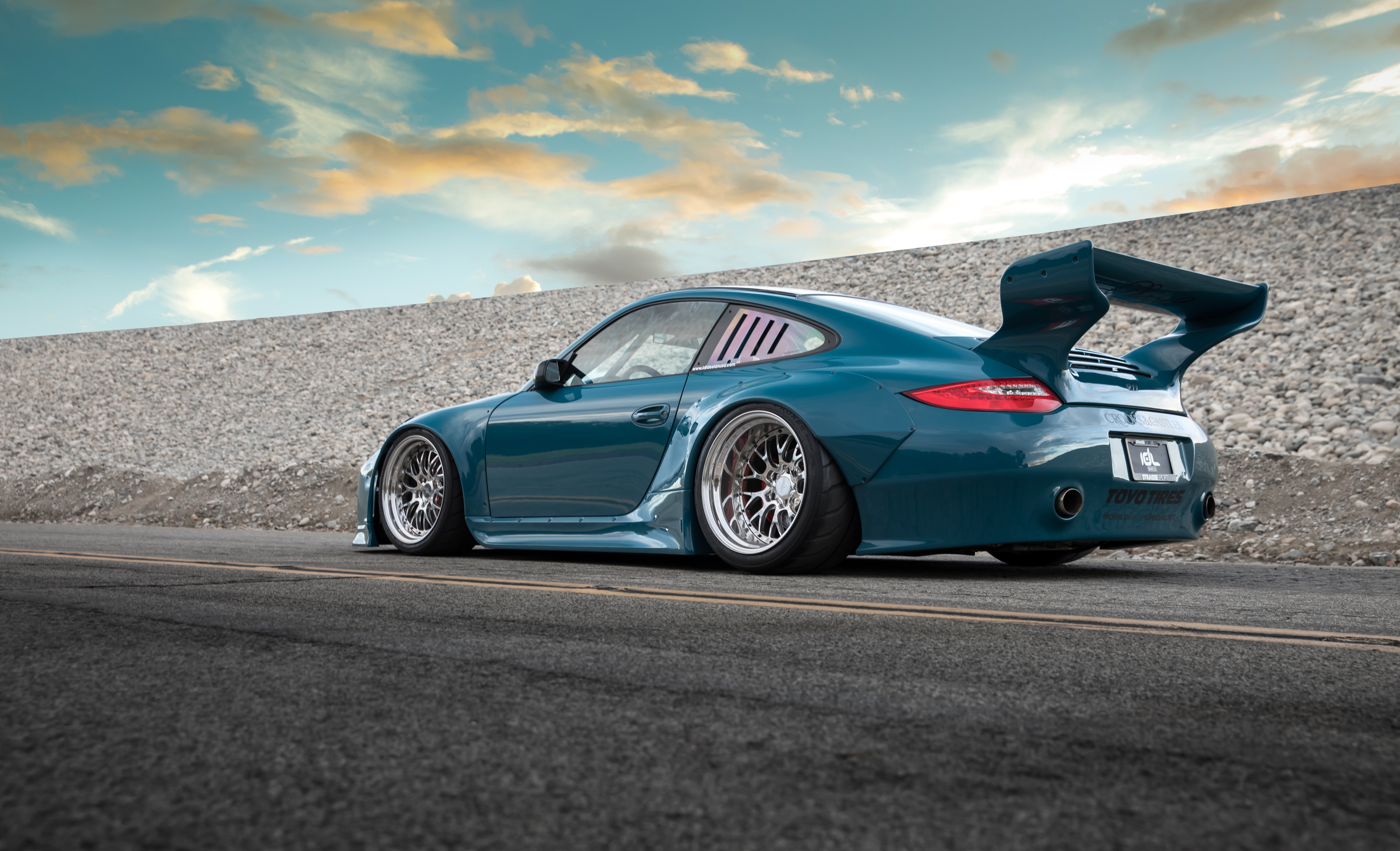 Wallpapers Porsche 911 big spoiler big wheels on the desktop