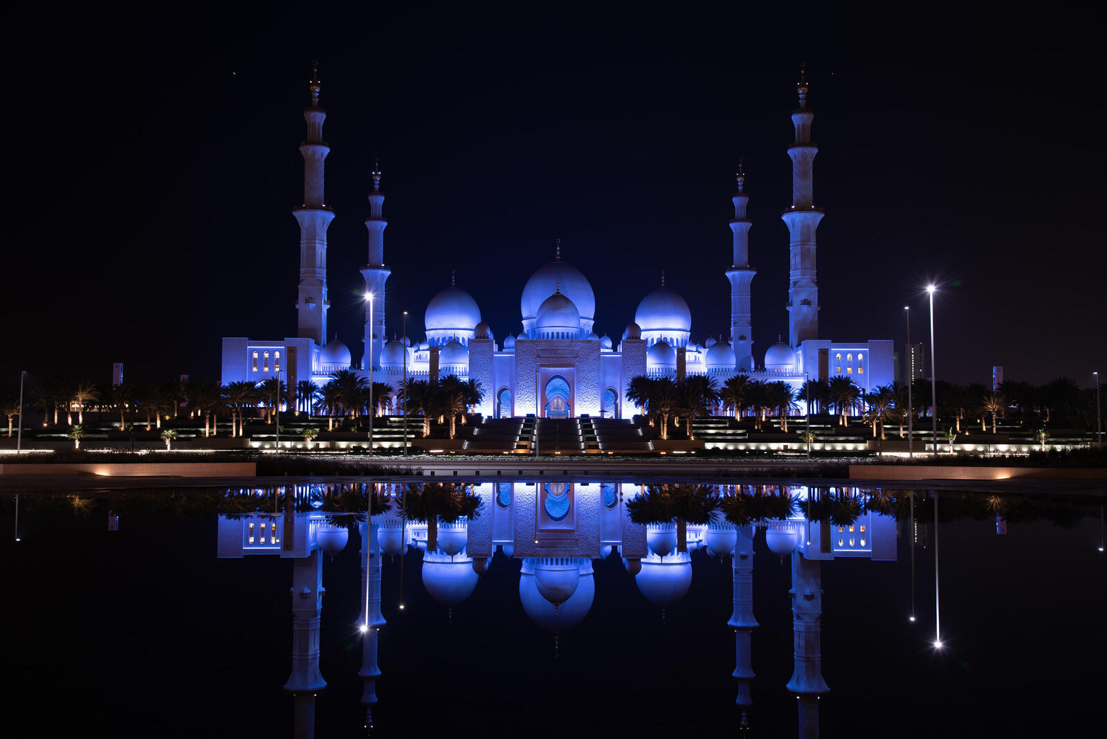 Wallpapers Dhabi Sheikh Zayed Grand Mosque - Abu Dhabi night on the desktop