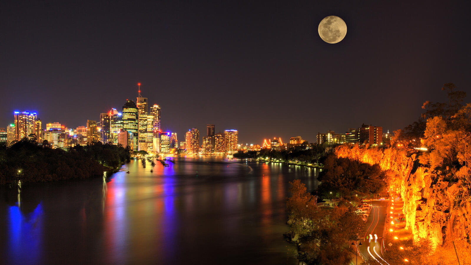 Wallpapers Australia city lights on the desktop