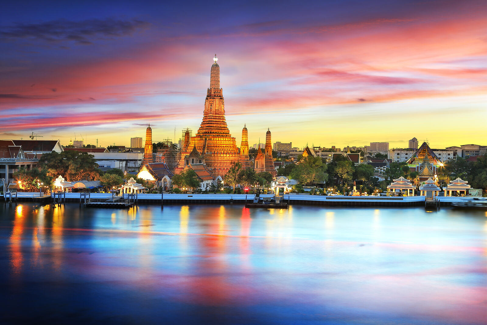 Бесплатное фото Бангкок на закате дня