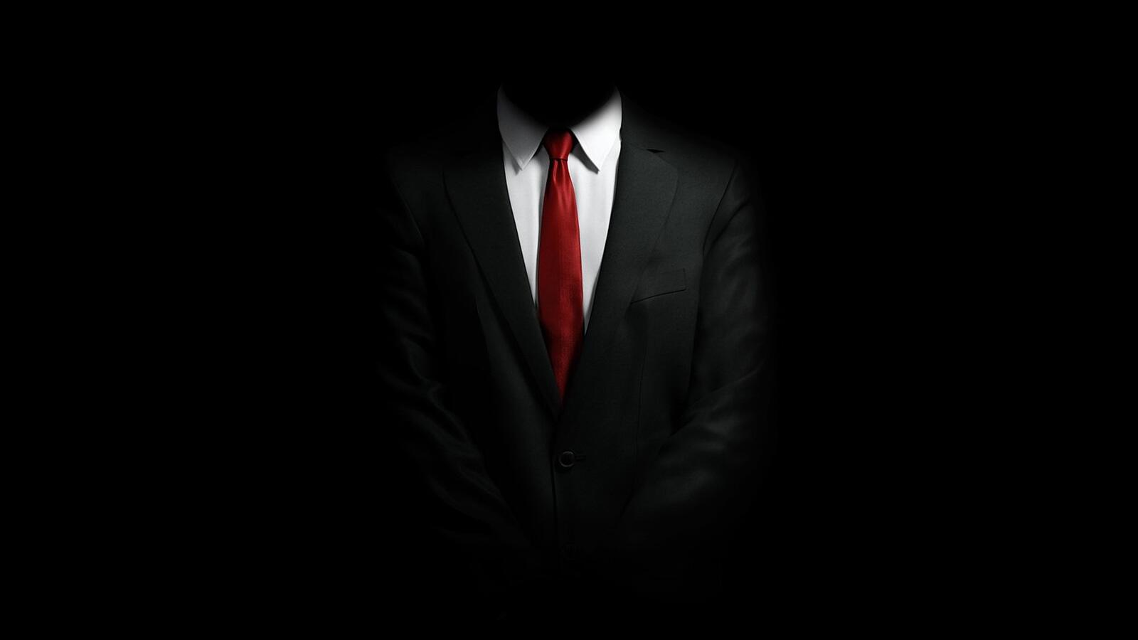 Wallpapers red tie black background games on the desktop