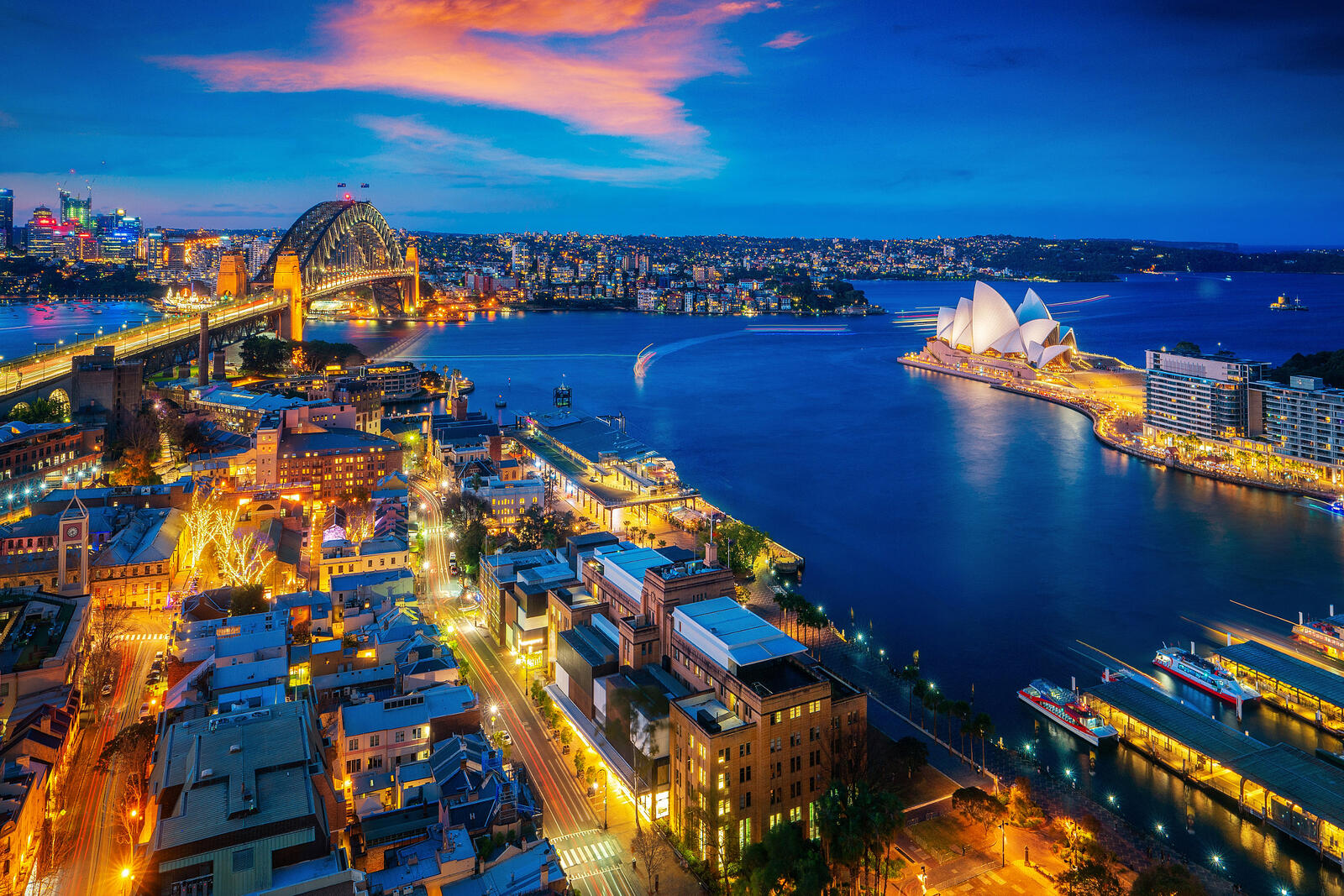 Wallpapers night city Sydney city New south wales on the desktop