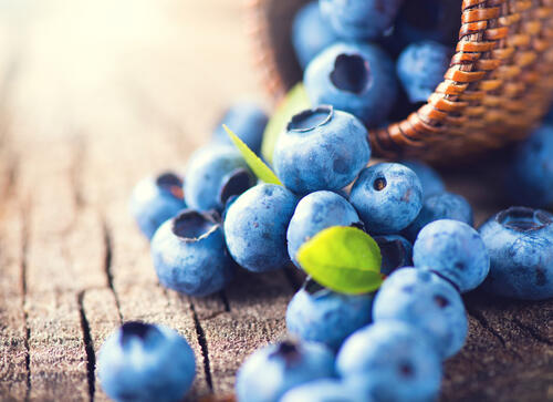 散落的蓝莓