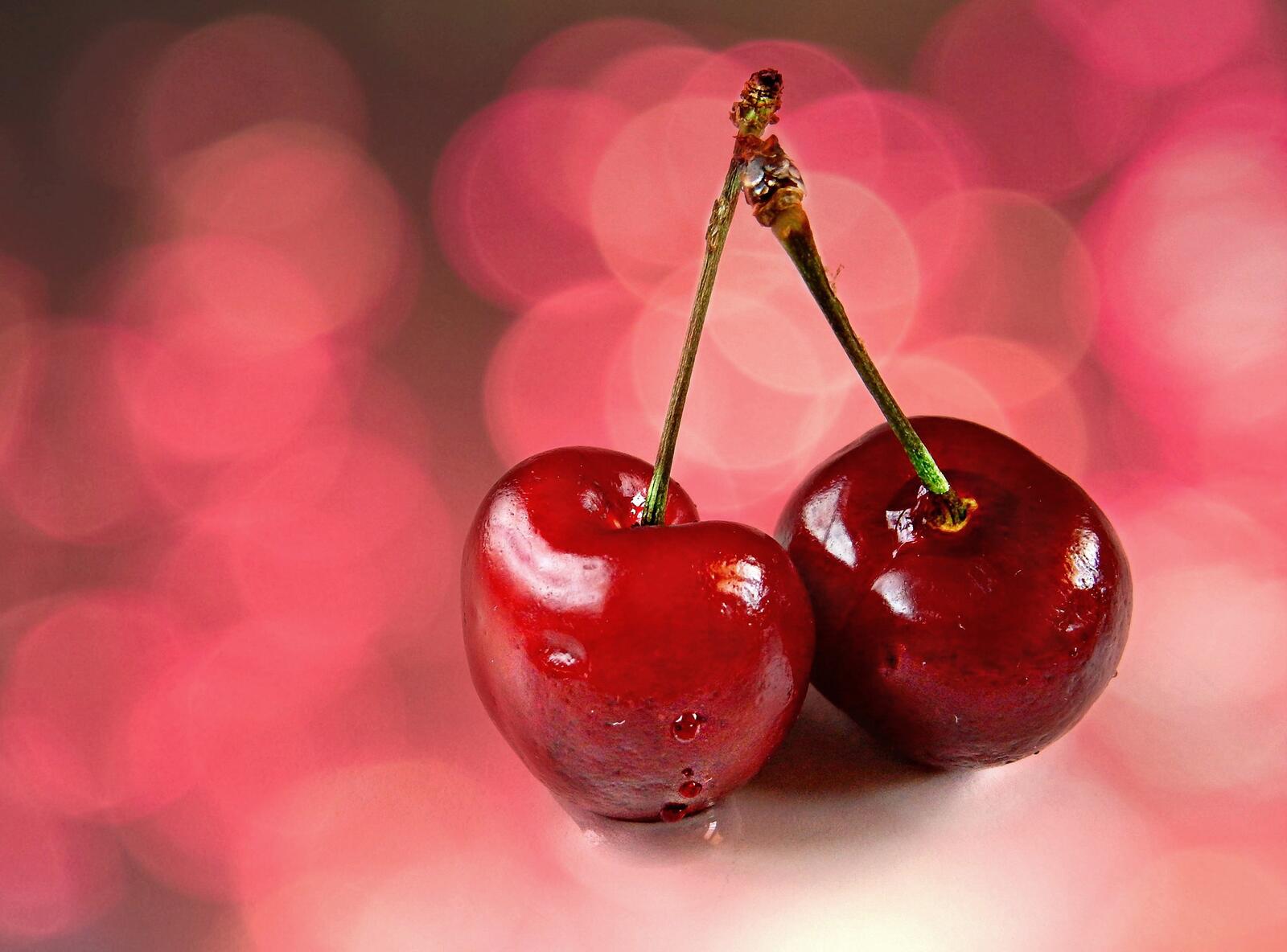 Обои вишни фрукты размытый фон на рабочий стол