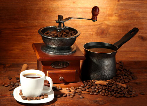 Coffee grinder and Turk