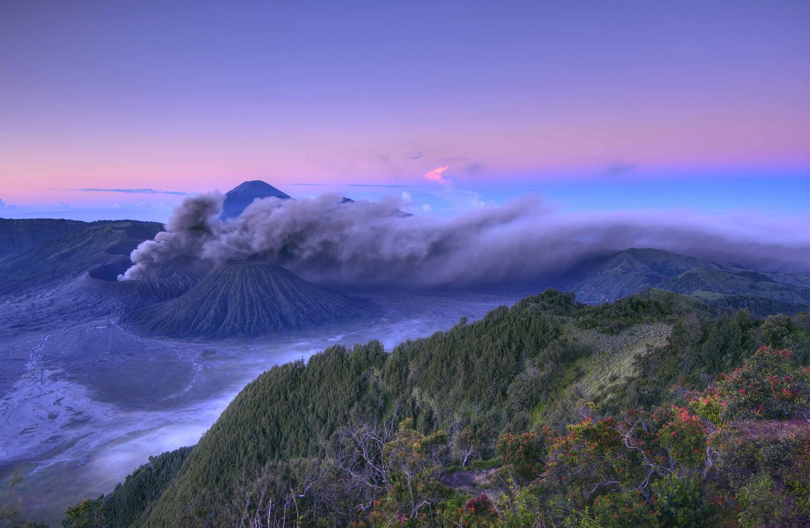 Wallpapers Morning at mount Bromo East Java province Indonesia on the desktop