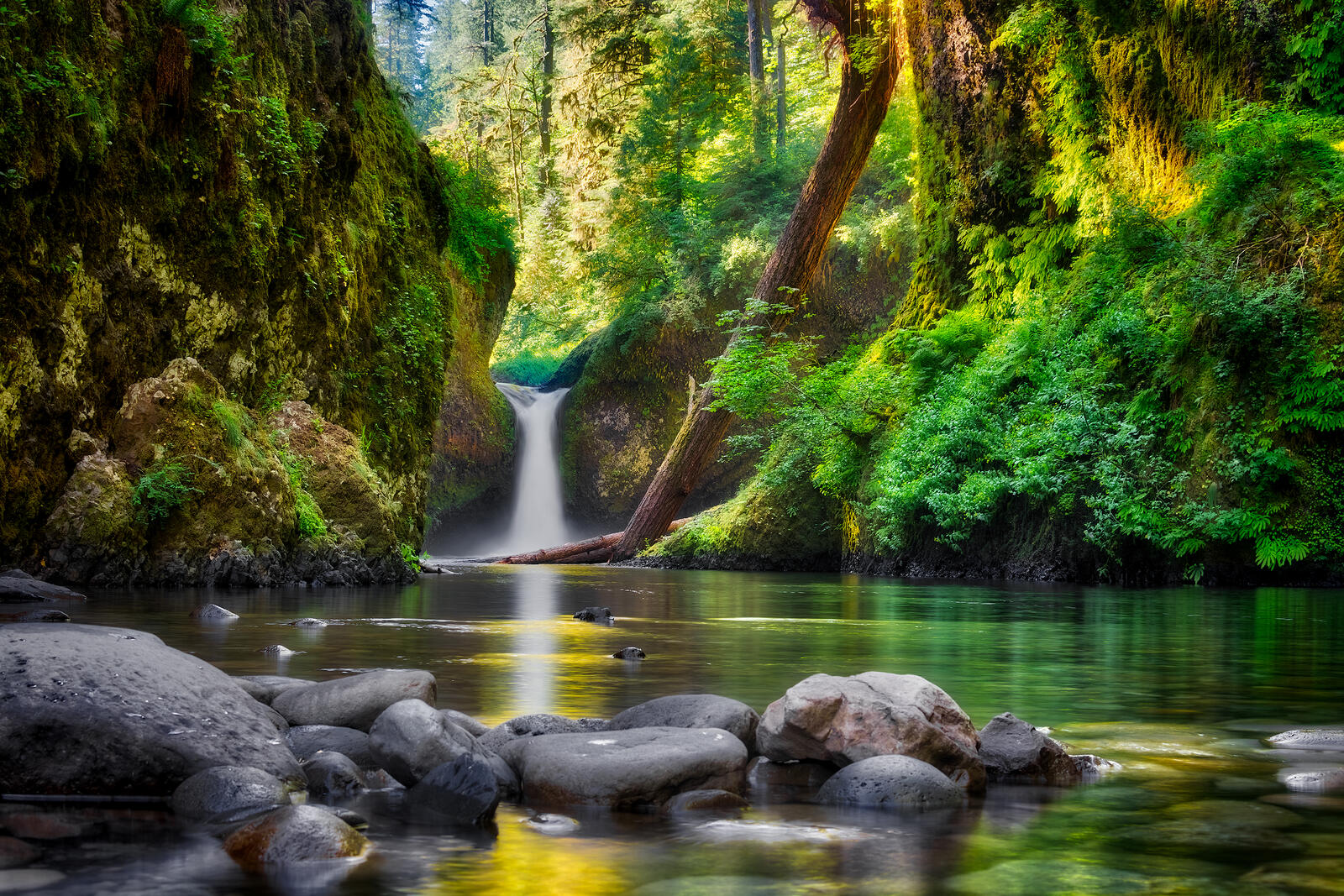 Wallpapers Punchbowl Falls Columbia River Gorge National Scenic Area Oregon on the desktop