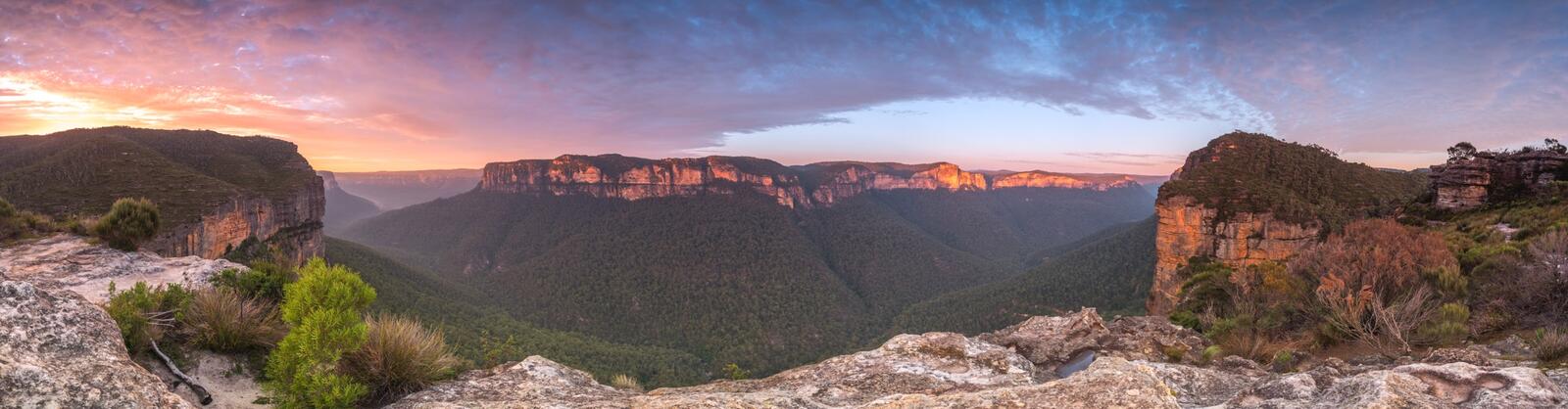 Wallpapers sunrise blue mountains new South Wales on the desktop