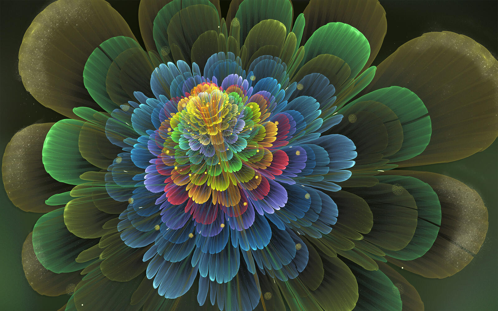Wallpapers flowers fractal rendering on the desktop