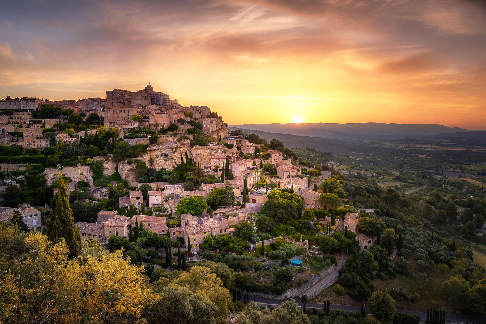 Wallpapers Provence France sunset on the desktop