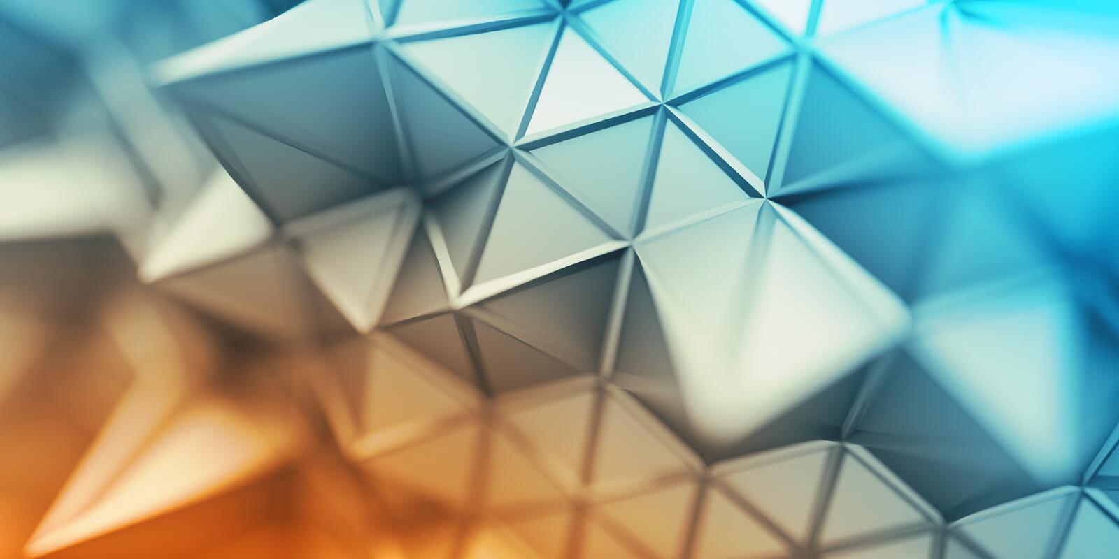 Wallpapers polygonal figures triangles blurred on the desktop