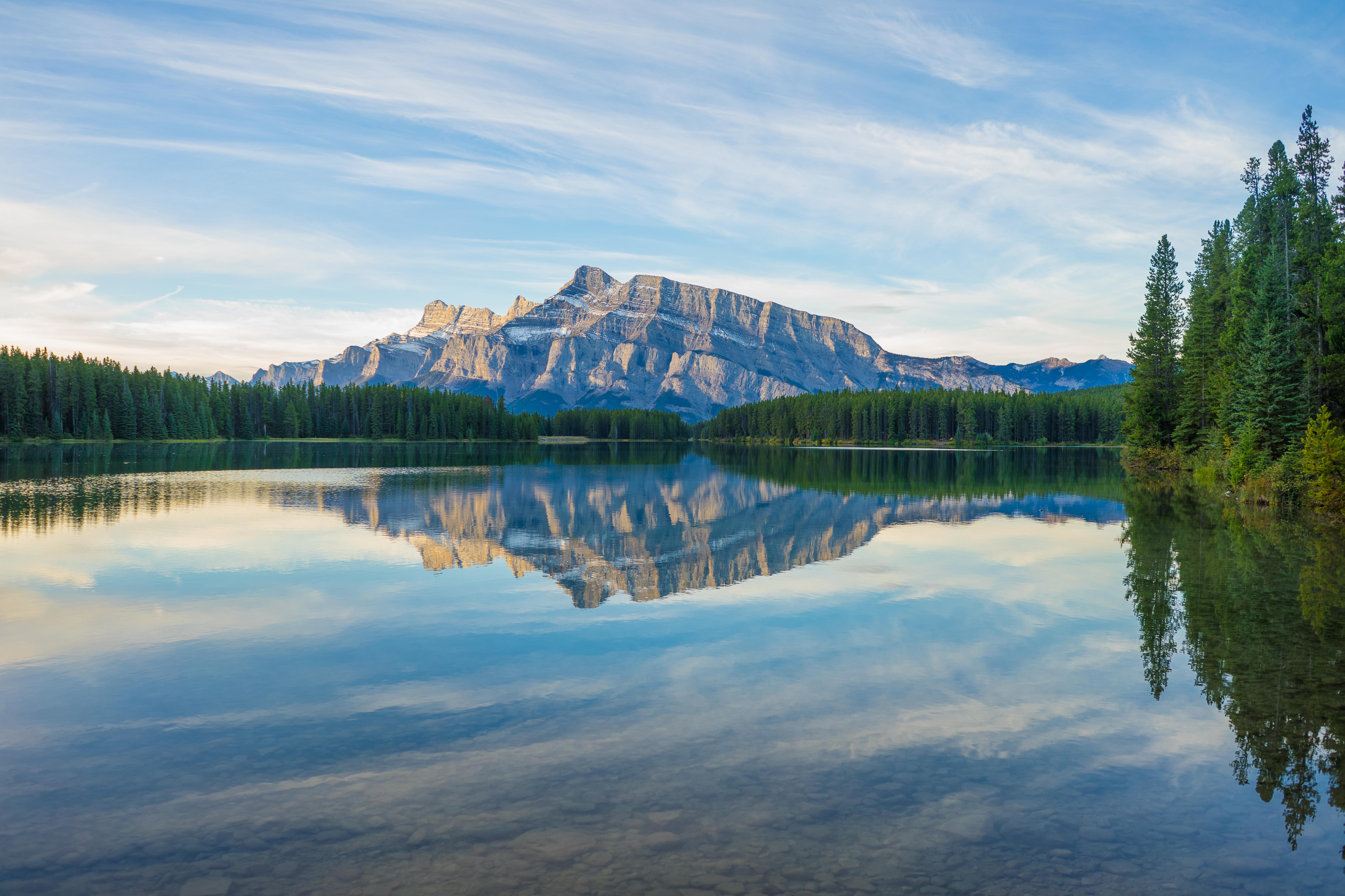 Wallpapers Banff national Park Two Jack Lake Canada on the desktop