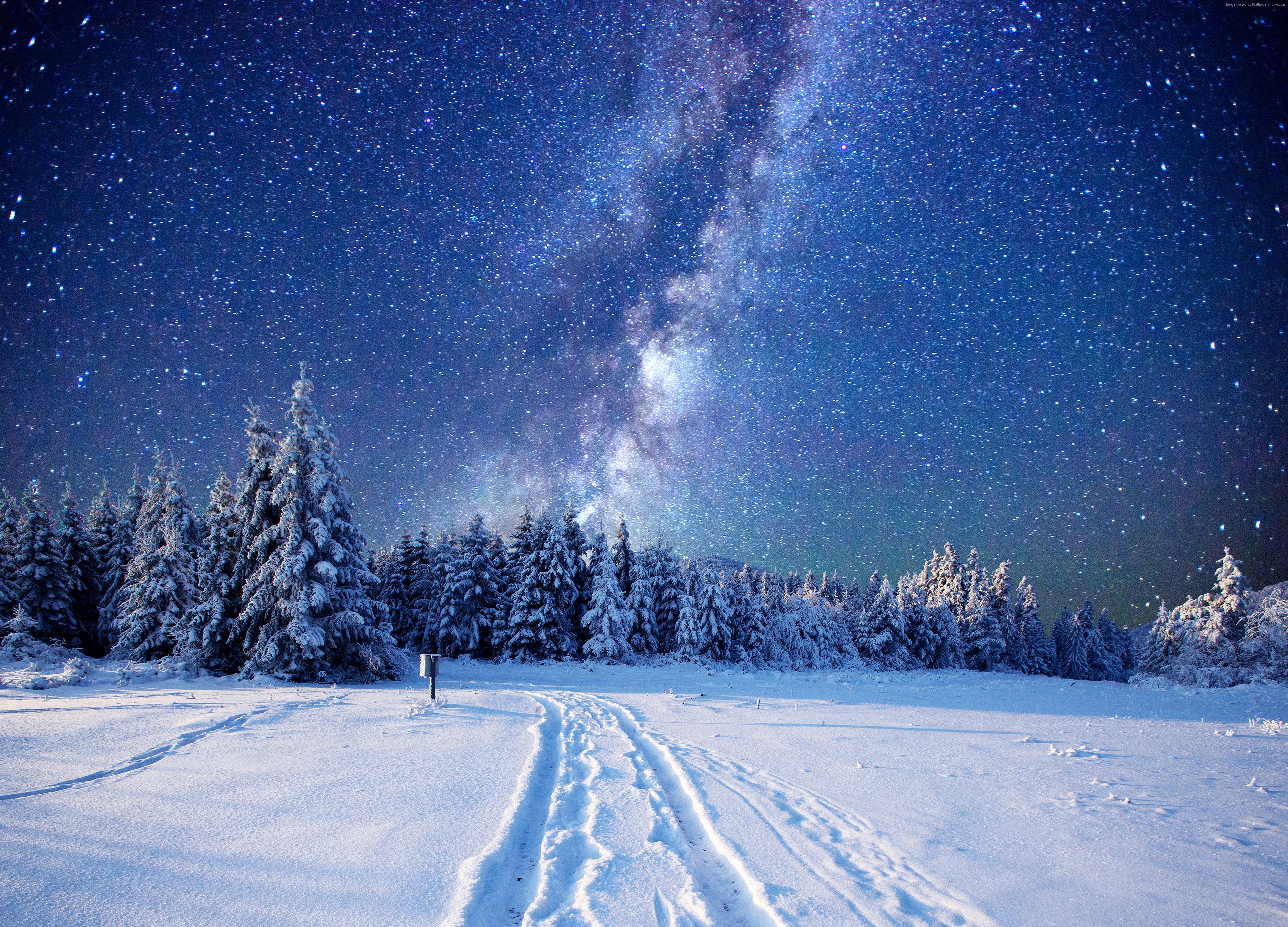 Фото бесплатно зима, ночь, свечение