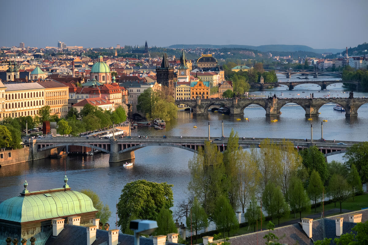 Красивый город Чехия Прага