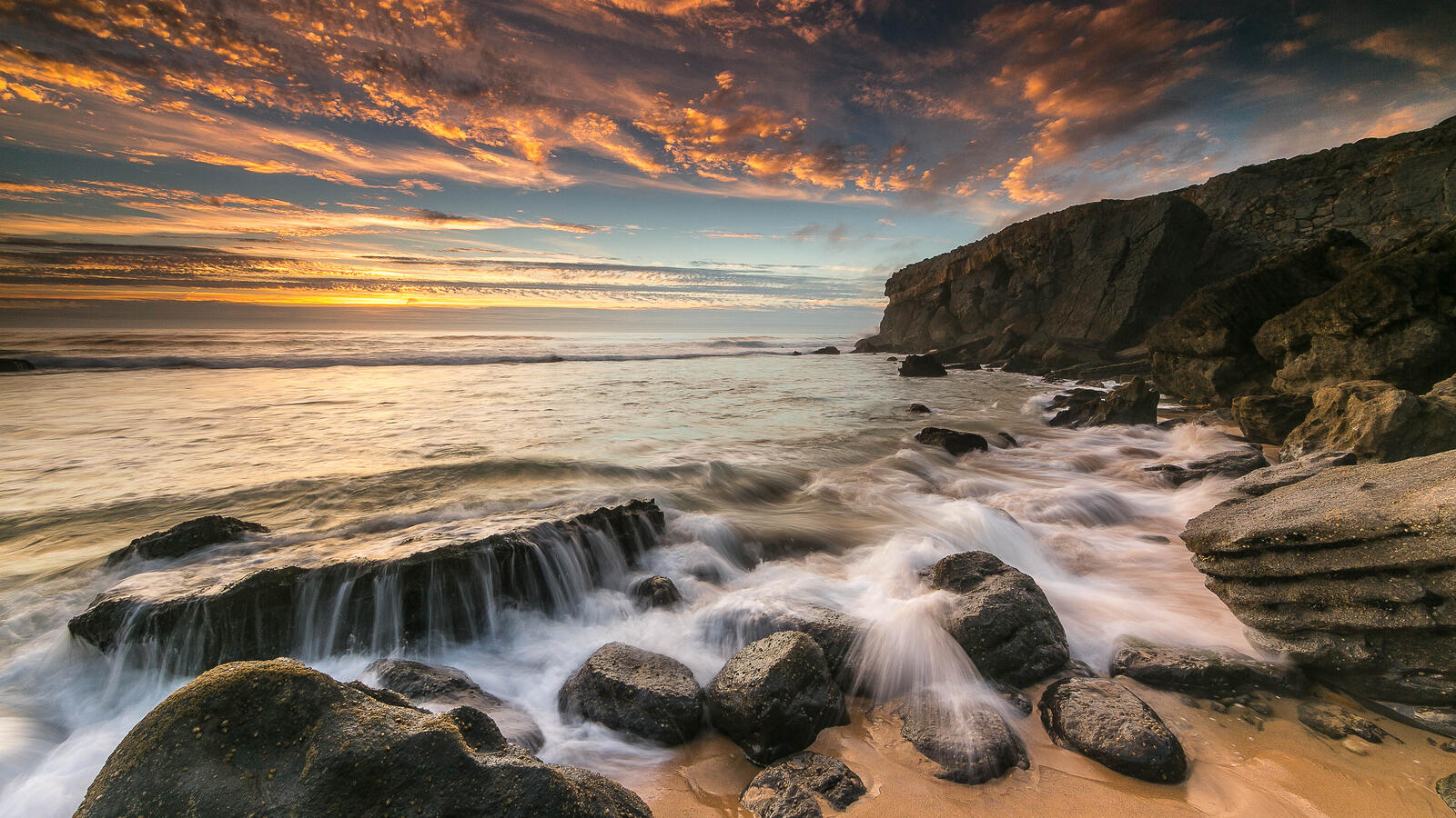 Free photo Download screensaver landscape, sunset