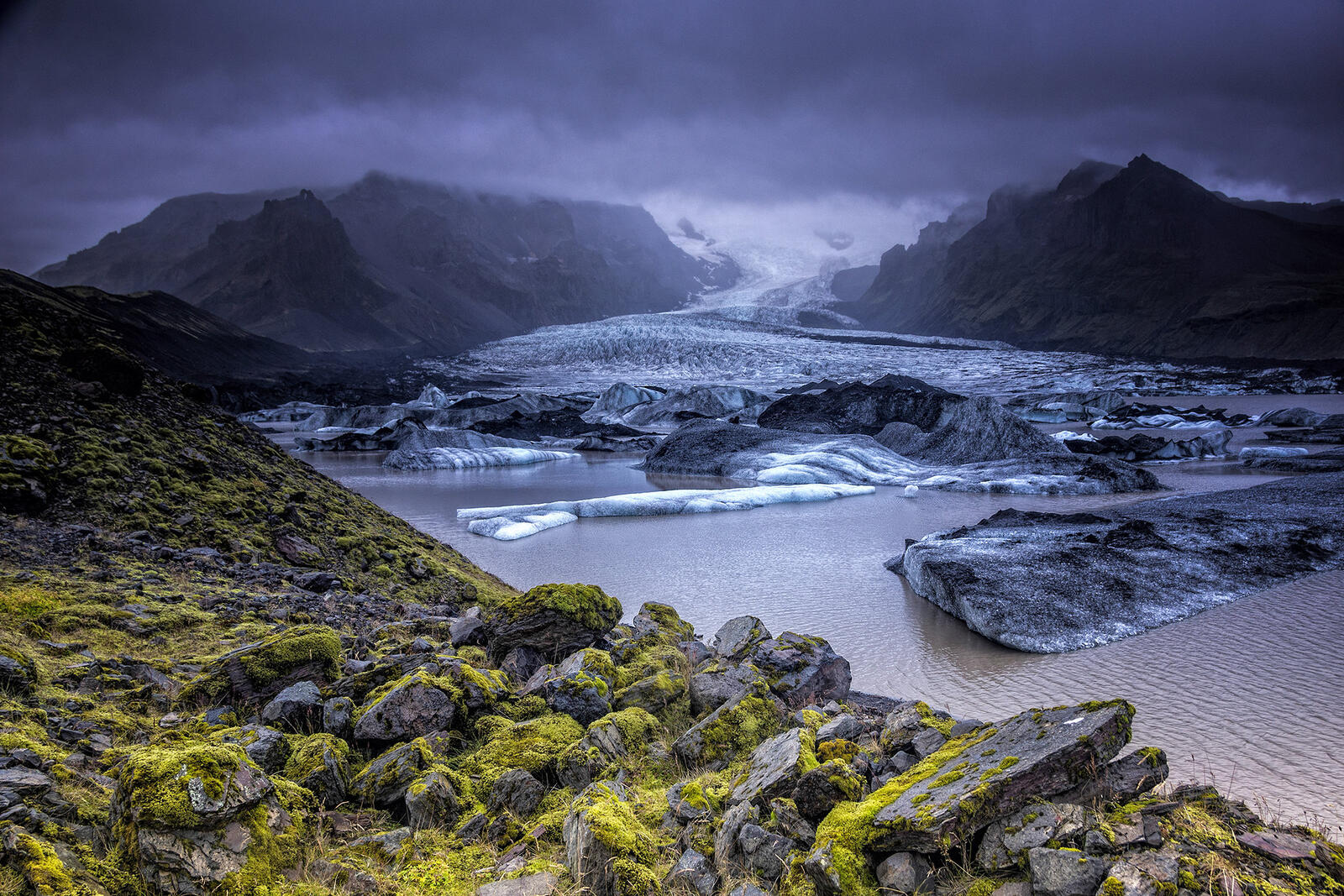 Обои Эрайвайёкюдль Исландия ледник на рабочий стол