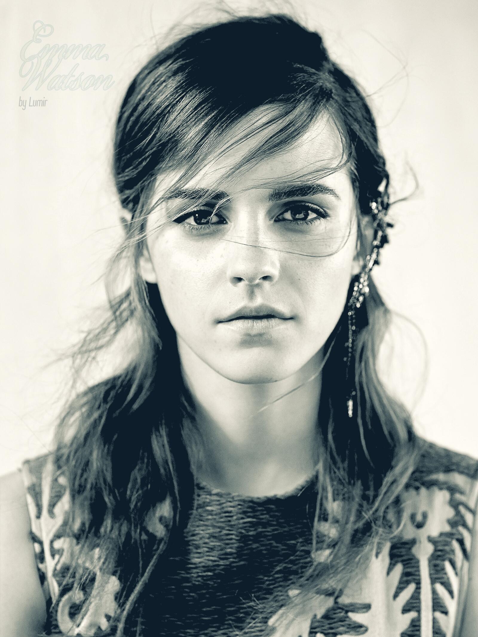 Wallpapers Emma Watson face portrait on the desktop
