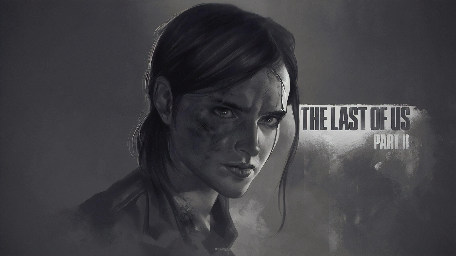 Wallpapers the last of us the last of us part 2 monochrome on the desktop