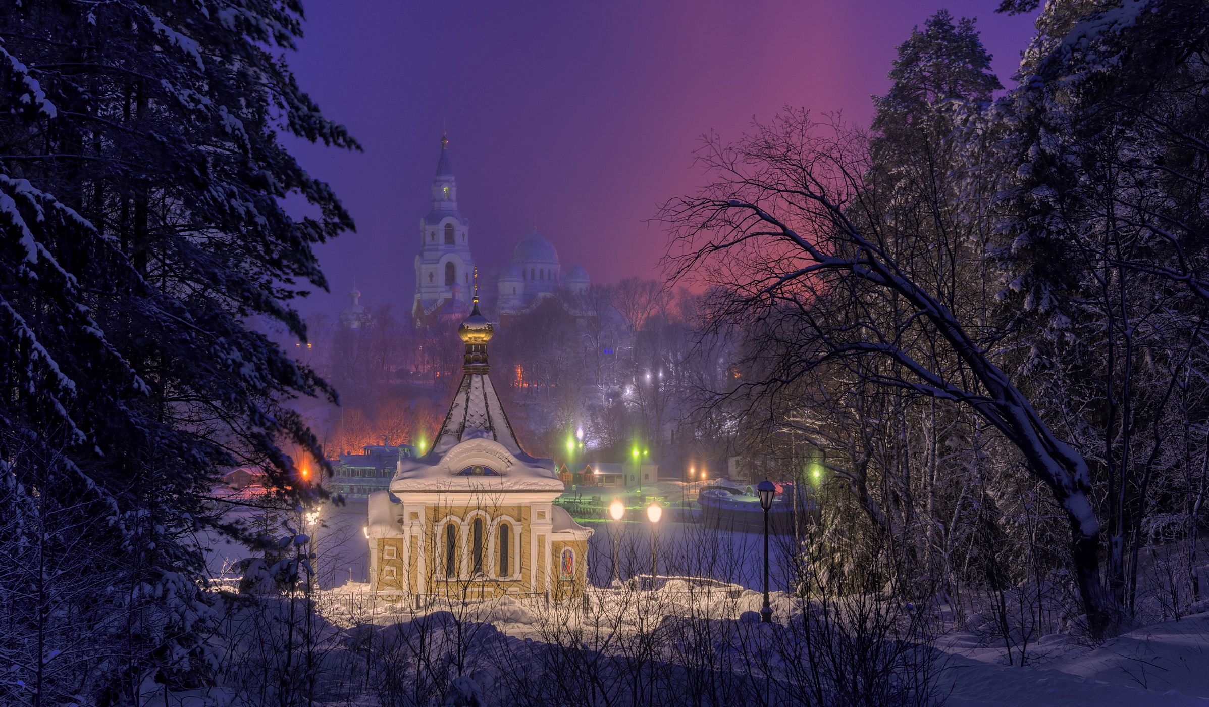 Wallpapers Valaam Island Transfiguration Cathedral Chapel of Xenia of Petersburg on the desktop