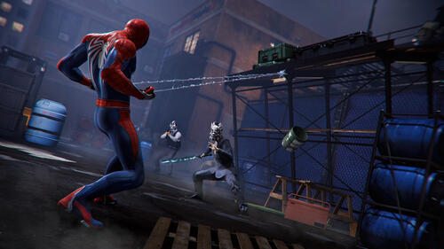 Spider-man and the bandits