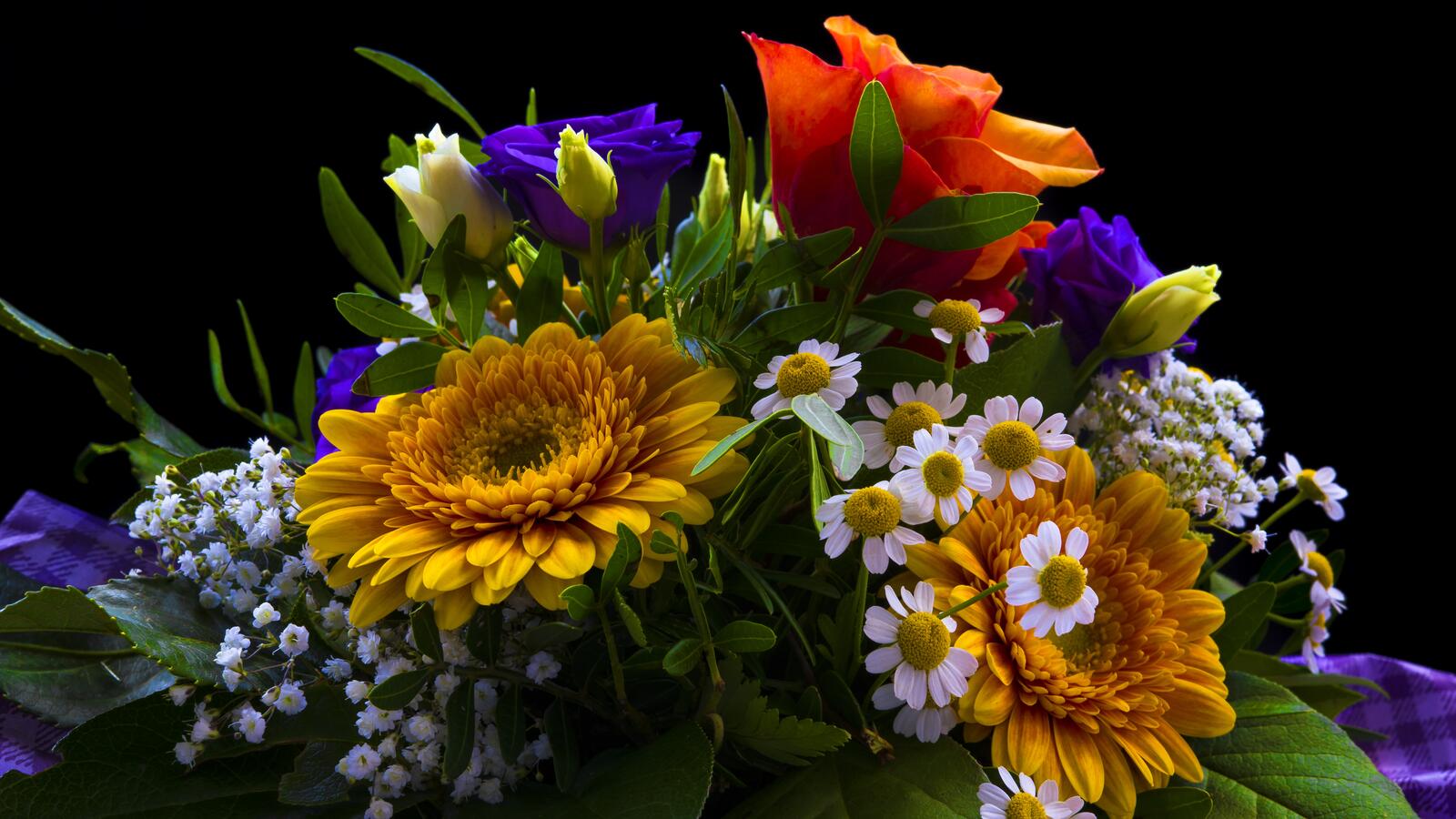 Обои цветочный красивый букет цветочная композиция на рабочий стол