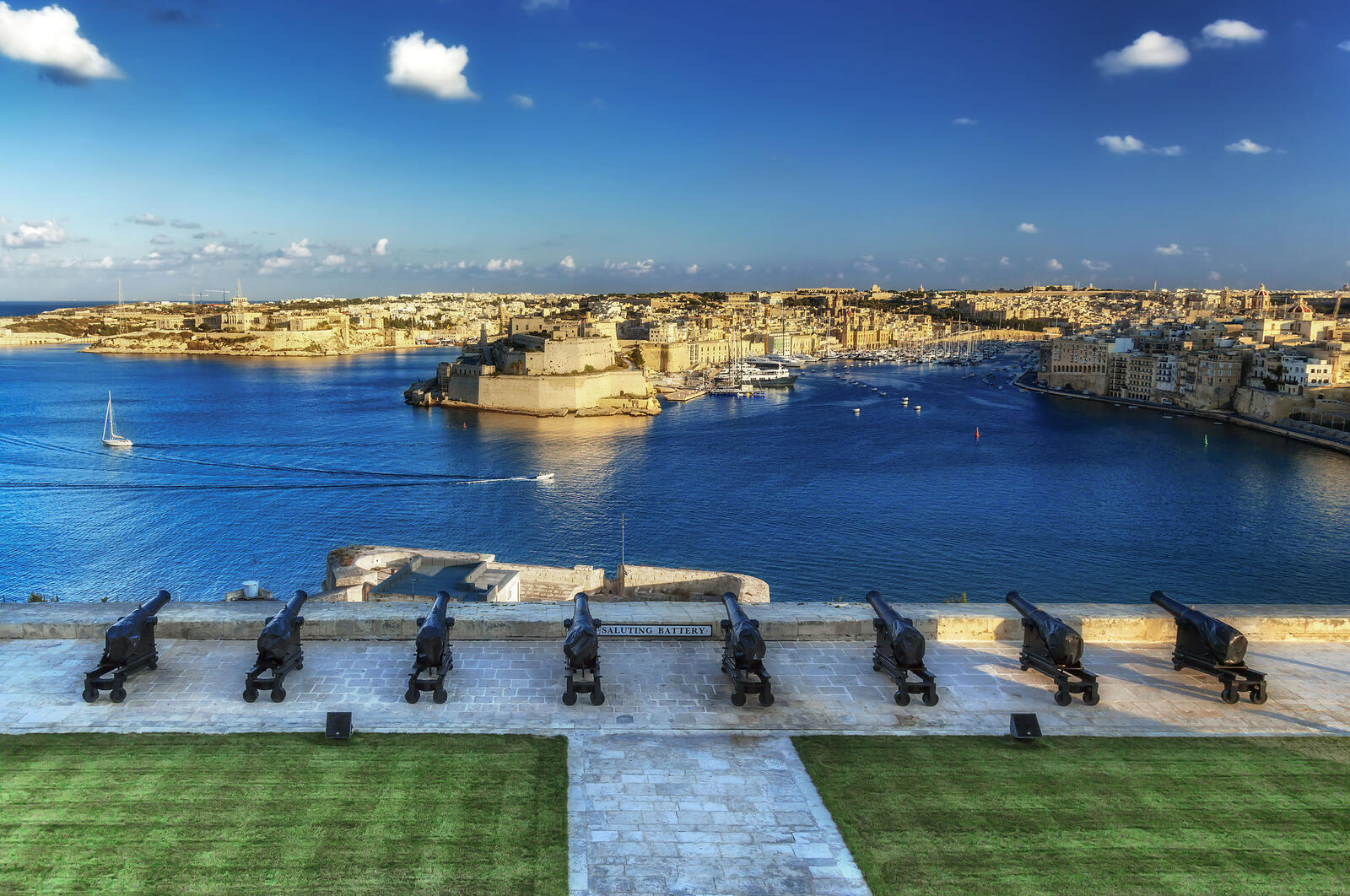 Wallpapers Salutary battery Valletta Malta on the desktop