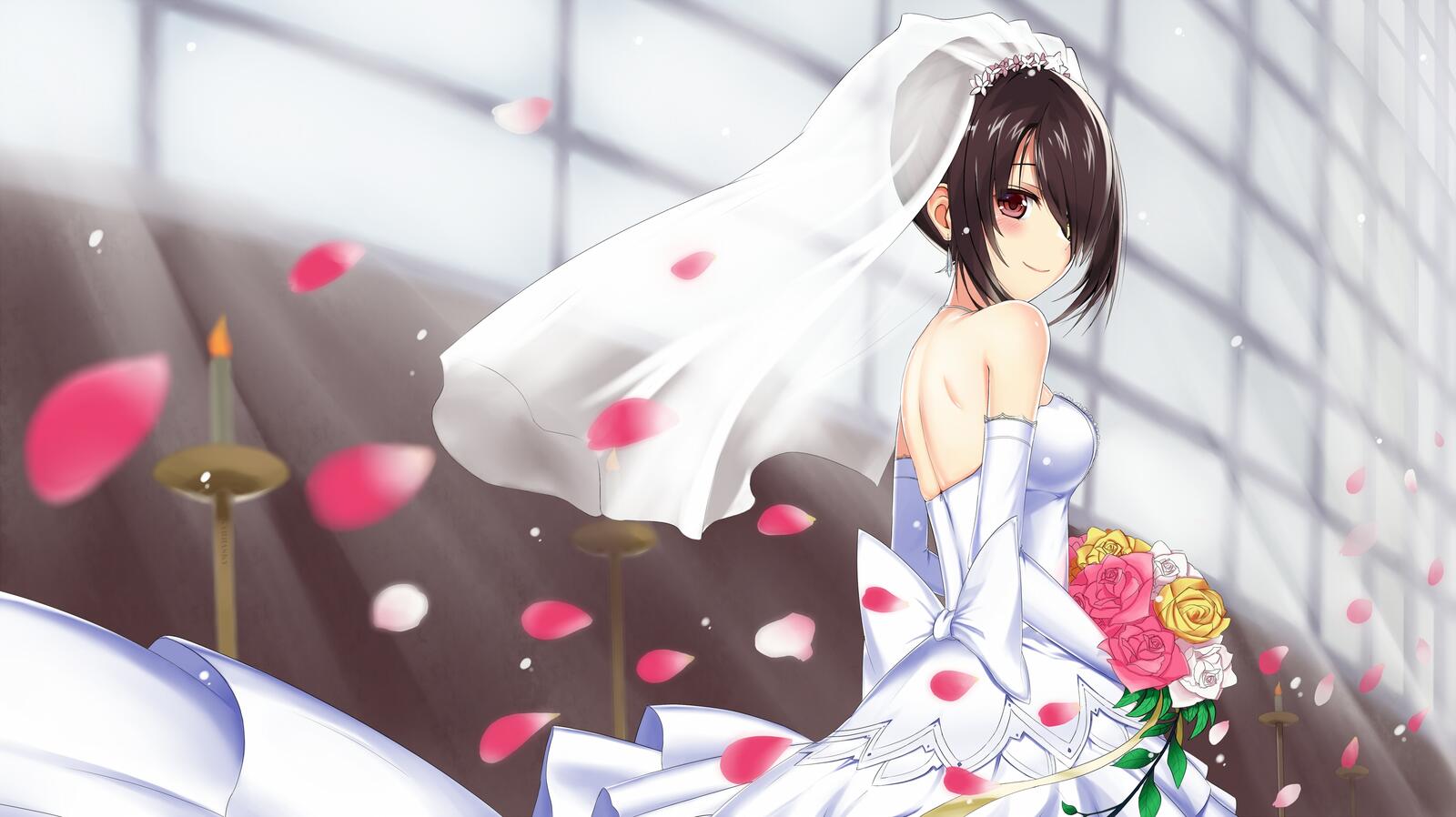 Wallpapers date a live Kurumi quiet bride on the desktop