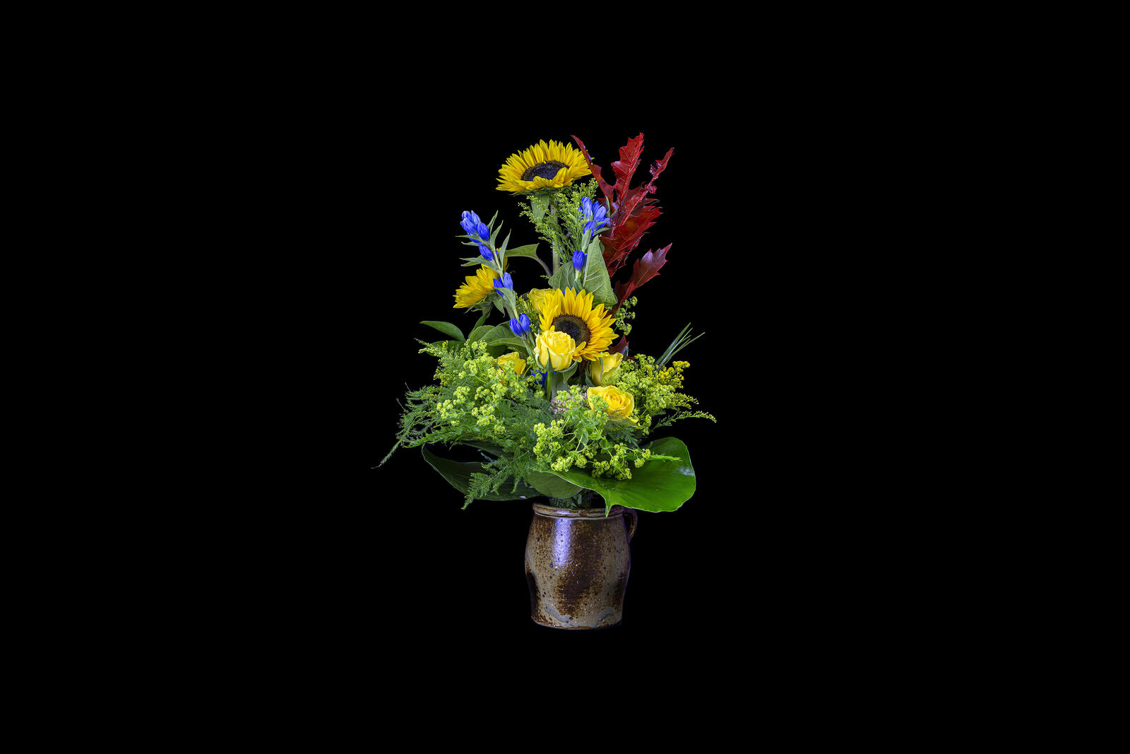 Обои флора ваза подсолнухи на рабочий стол
