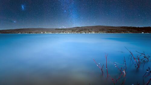 Galaxy over the lake