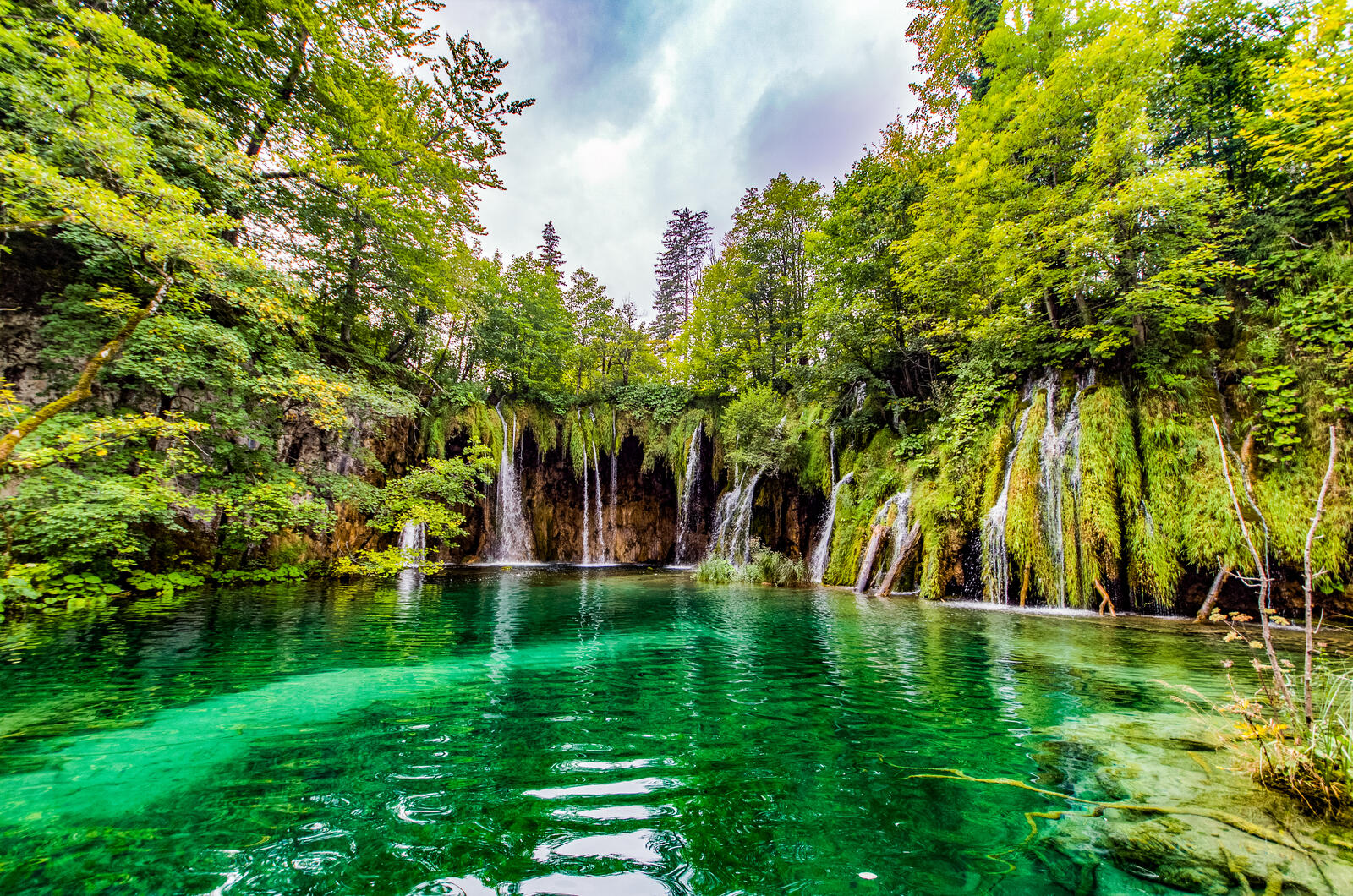 Wallpapers Croatia clear water Plitvice lakes national park on the desktop