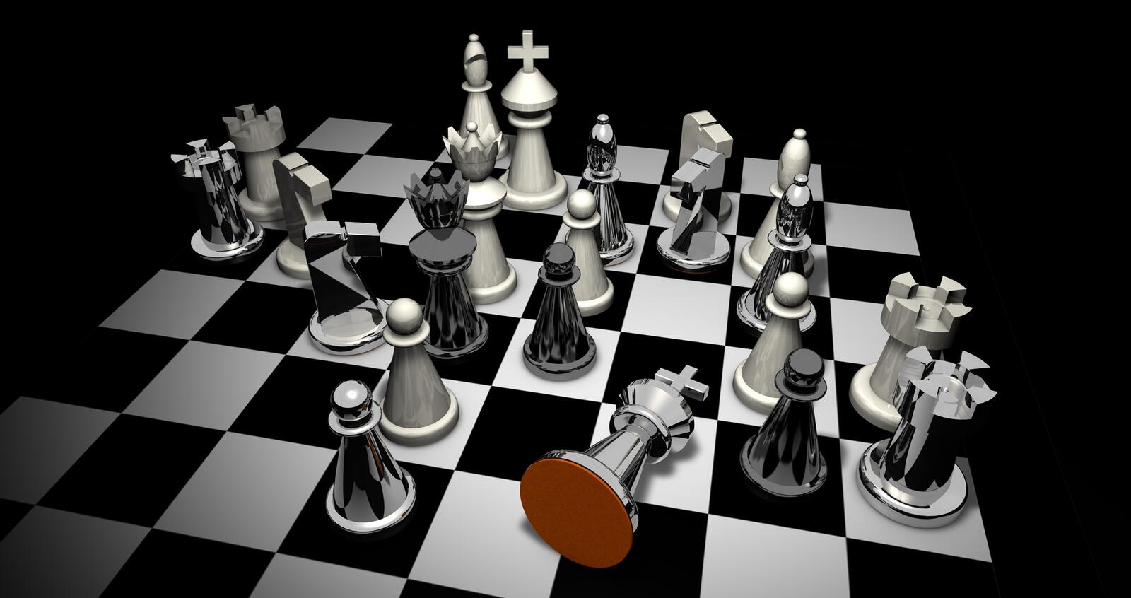 Wallpapers checkmated chess figures chess pieces on the desktop