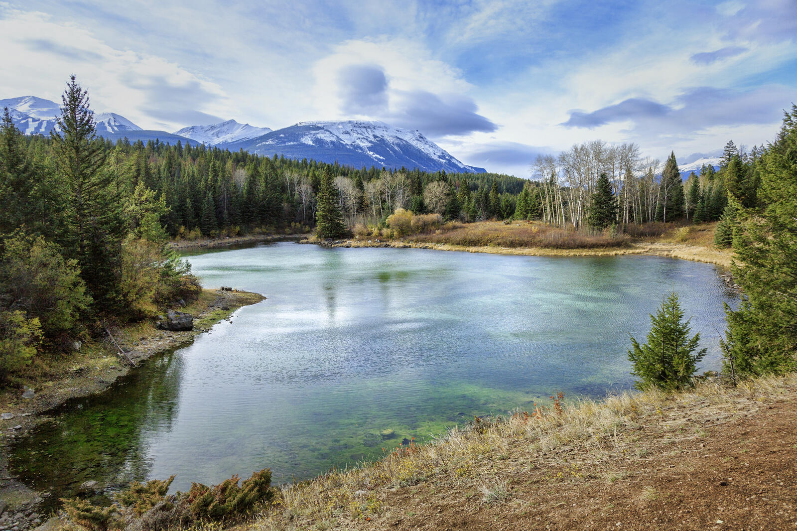 Обои The Valley of the Five Lakes Jasper National Park Канада на рабочий стол