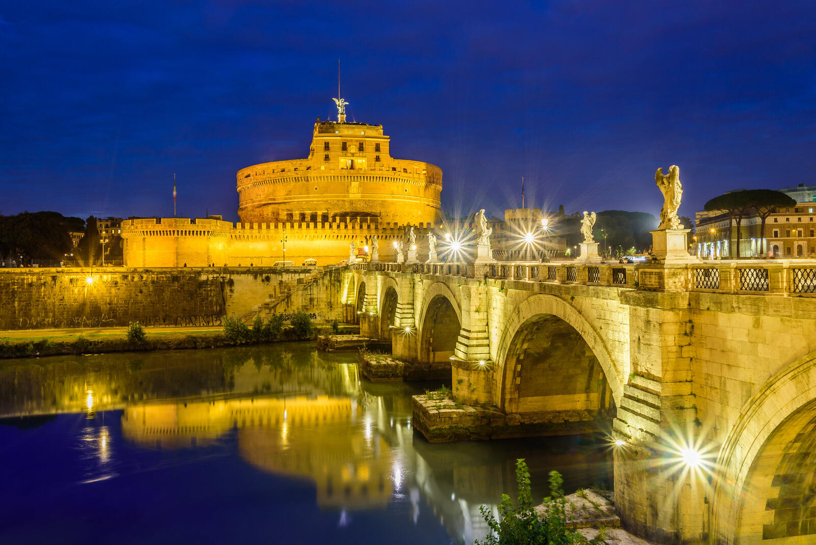 Wallpapers Castle of the Holy Angel Rome Italy on the desktop