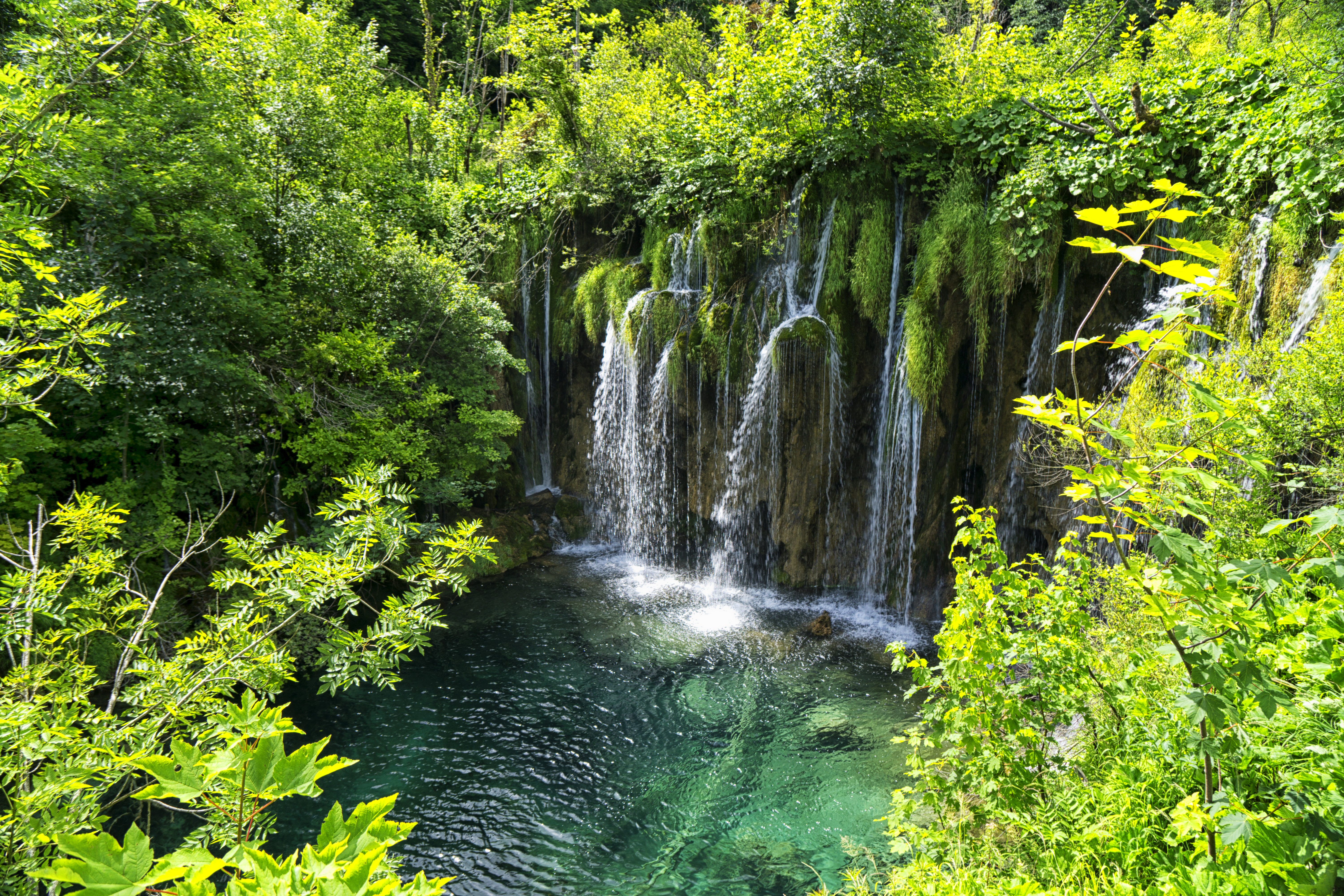Обои Хорватия лето национальный парк Плитвицкие озера на рабочий стол