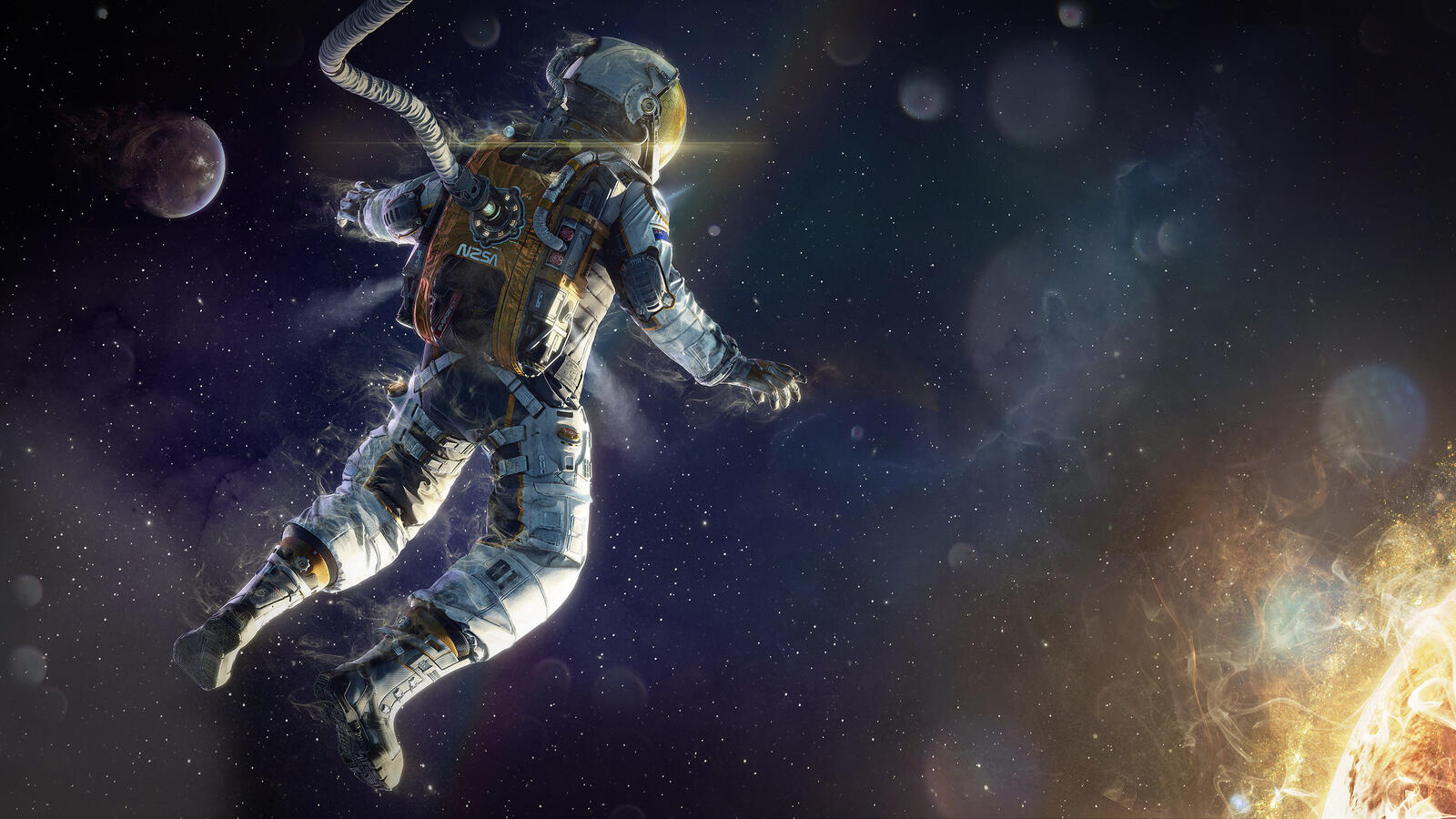 Wallpapers astronaut space stars on the desktop