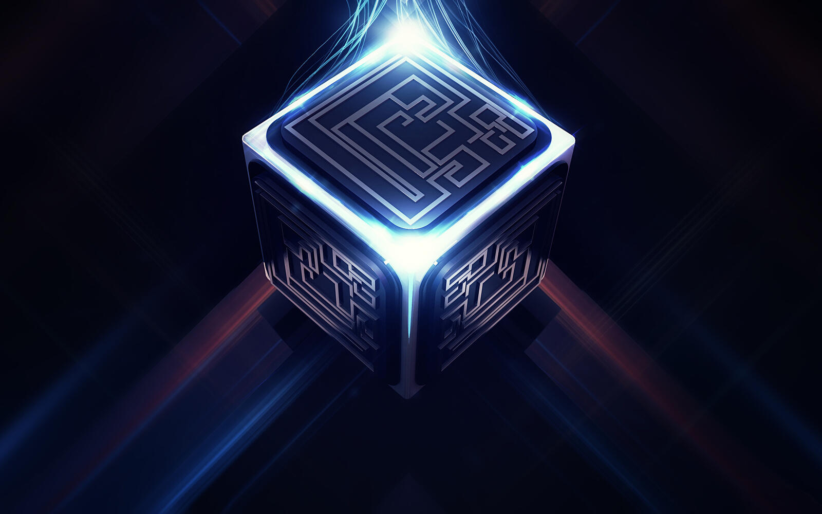 Wallpapers chain cube template on the desktop