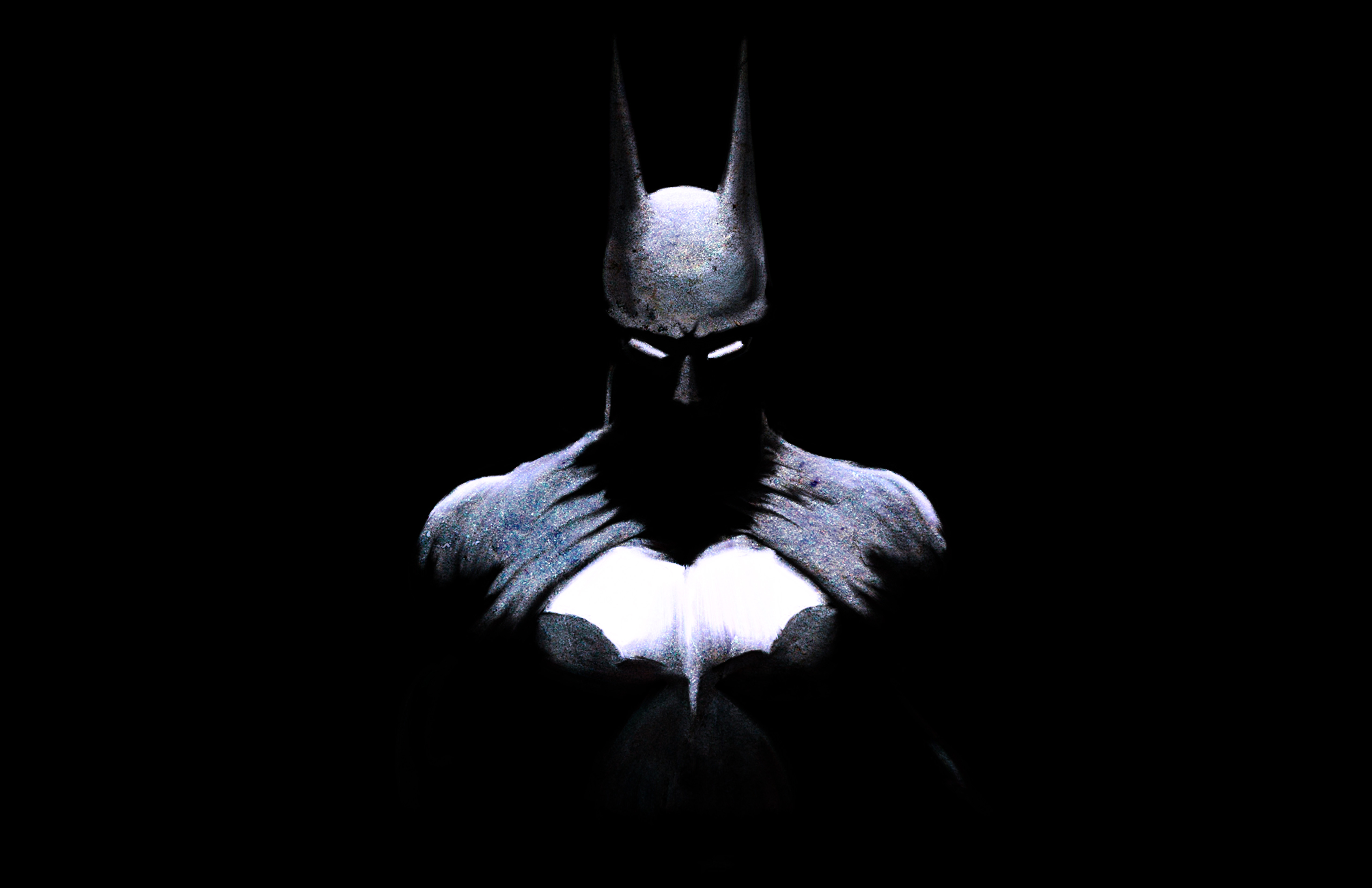 Бесплатное фото Бэтмен на черном фоне