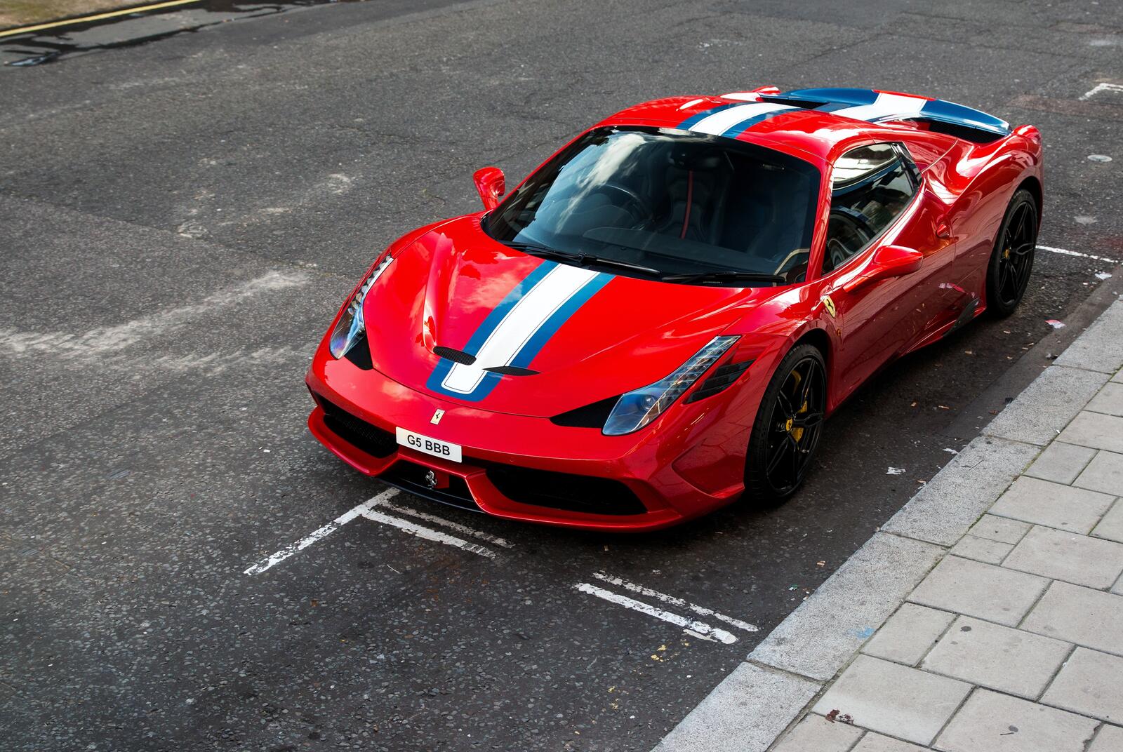 Wallpapers Ferrari 458 red view from front on the desktop