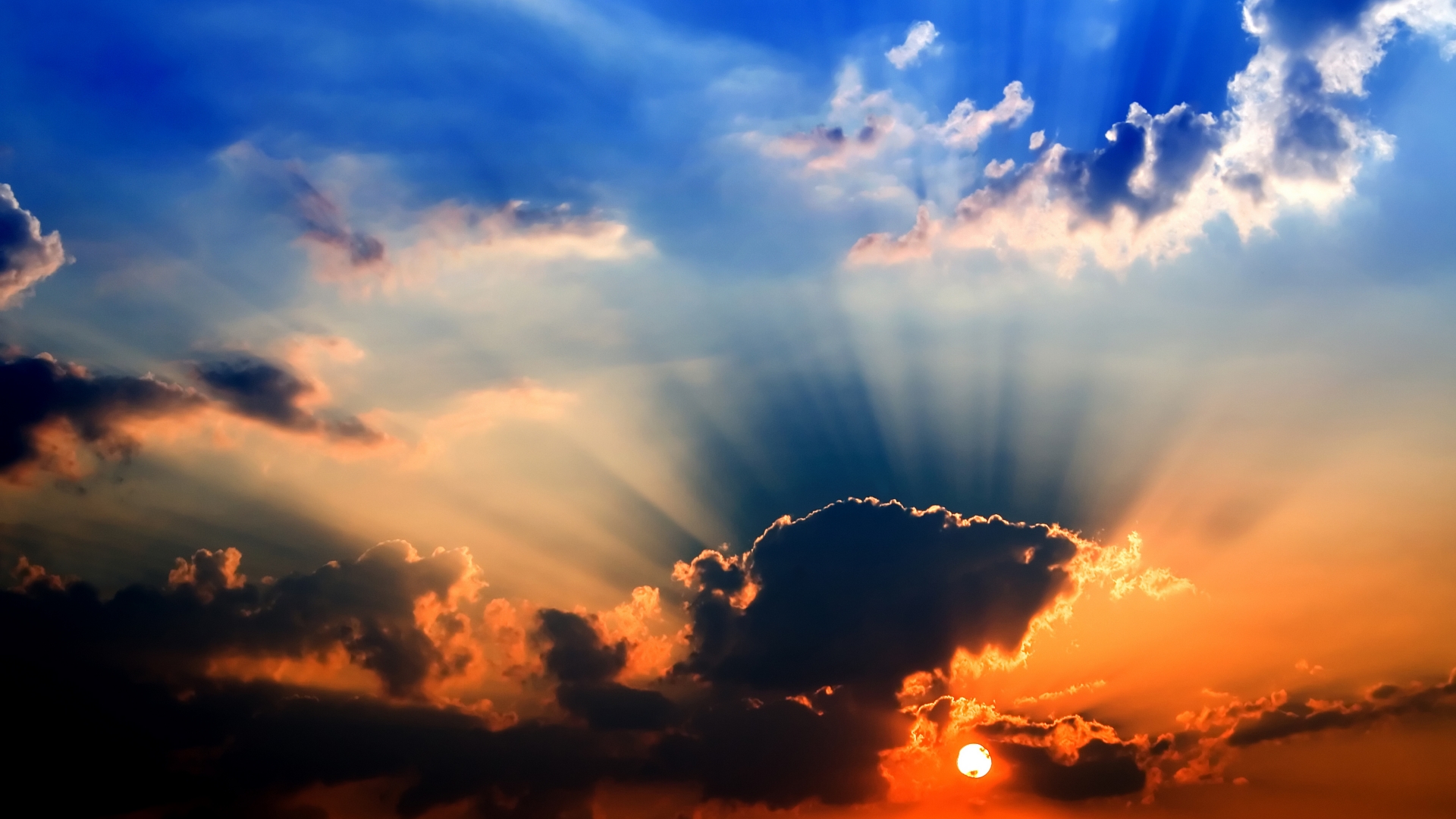 Wallpapers sky landscapes sun rays on the desktop