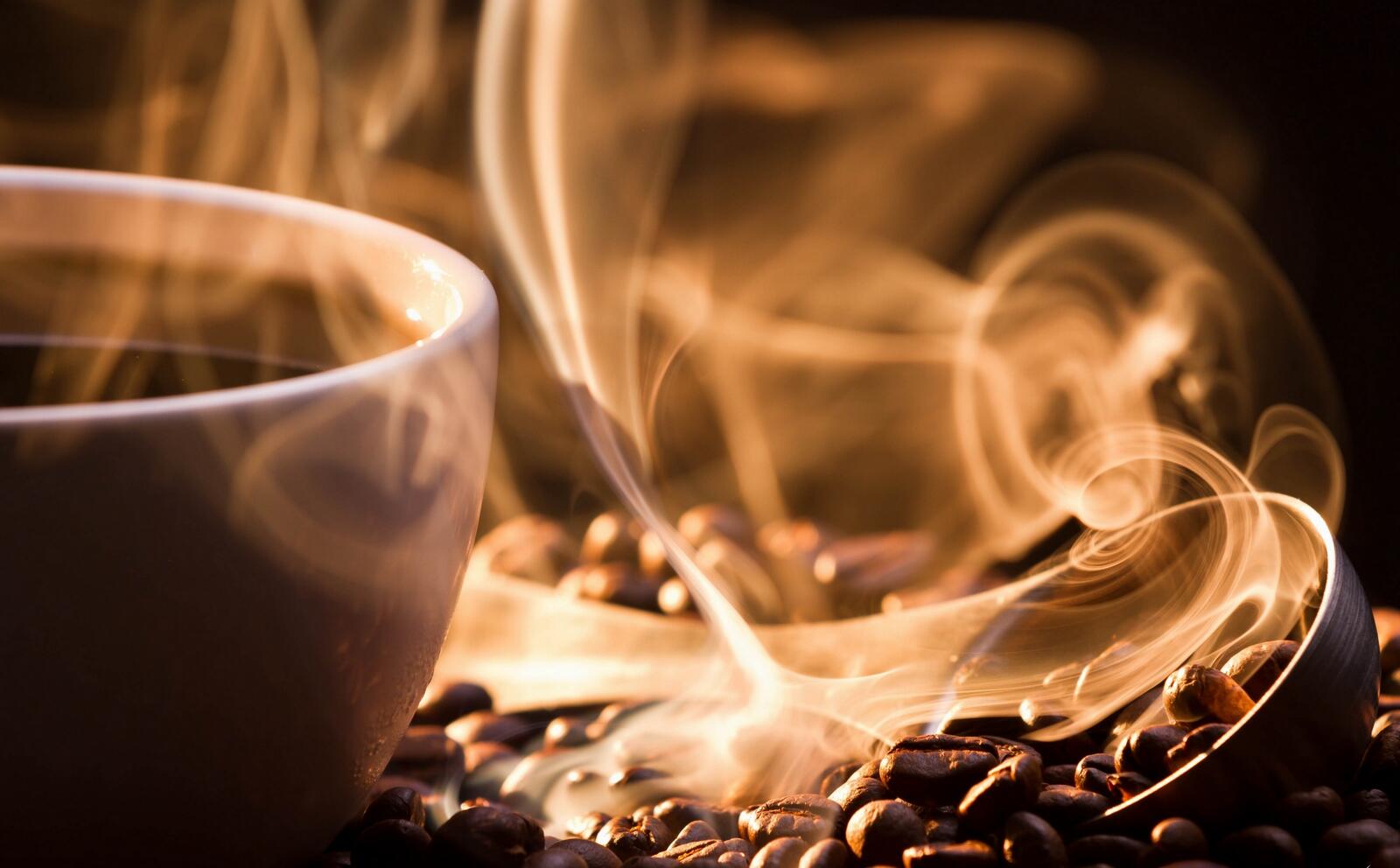 Wallpapers aroma coffee steam on the desktop