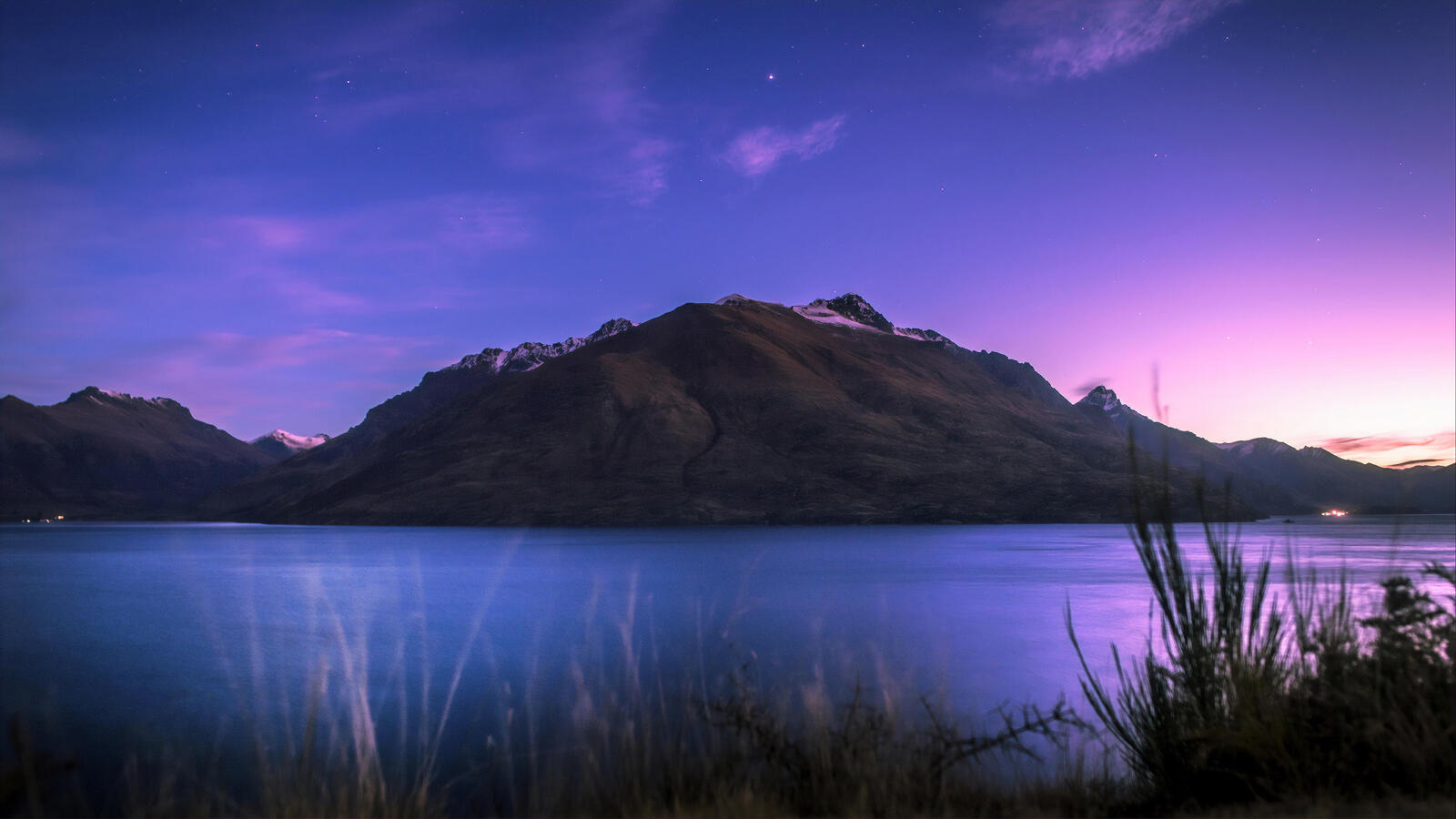 Wallpapers New Zealand sunset mountain on the desktop