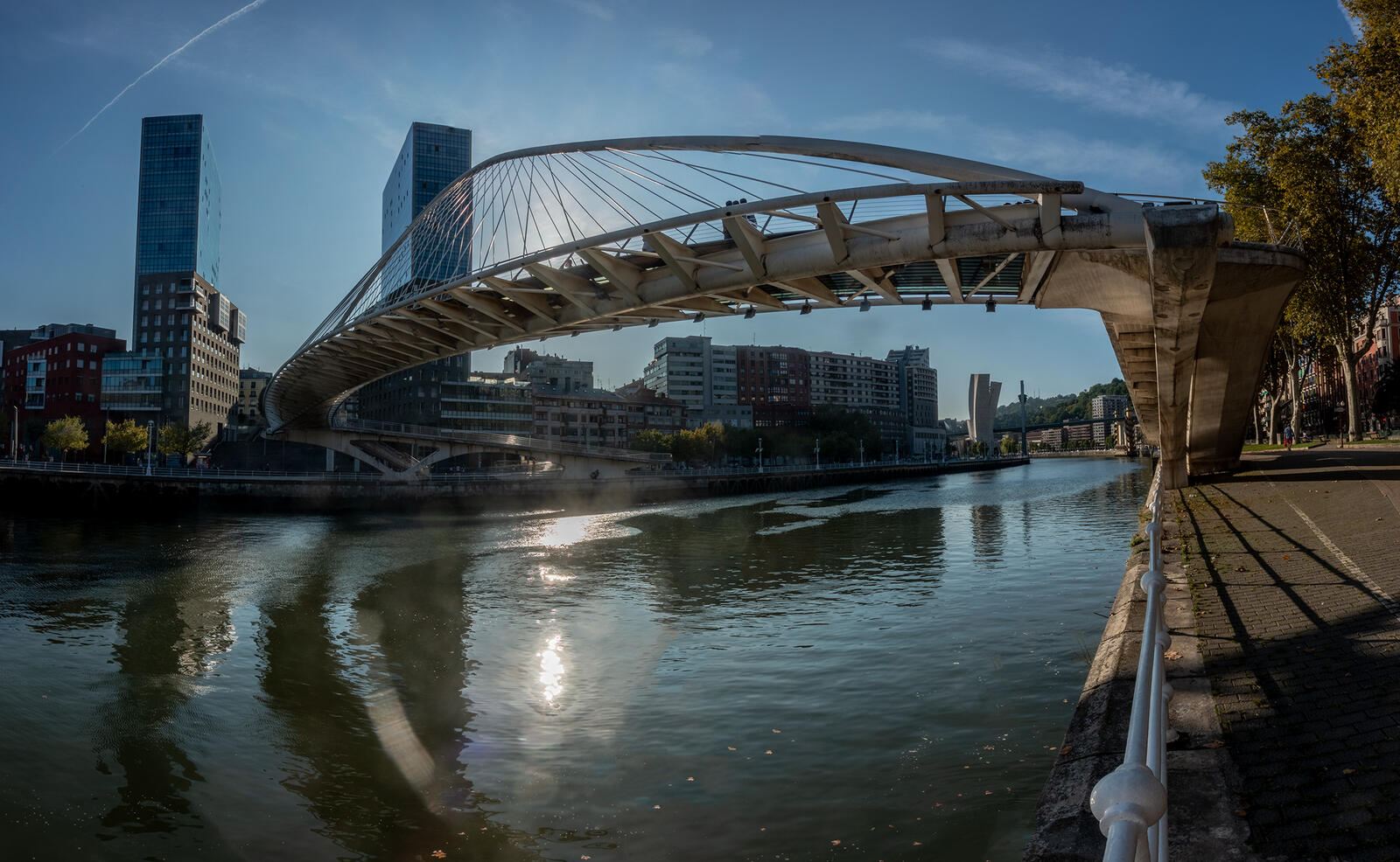 Обои bridge river Nervion Bilbao на рабочий стол