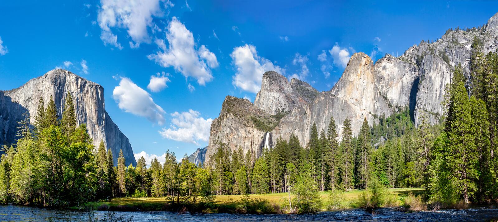 桌面上的壁纸全景图 优胜美地国家公园 加利福尼亚州