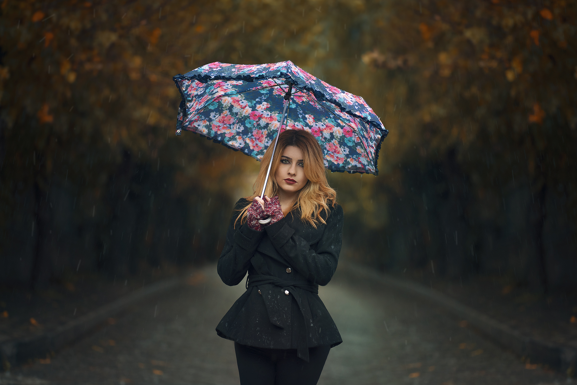 Photo free girl with umbrella, sexy girl, beauty
