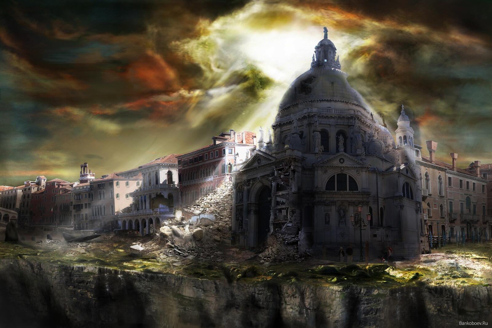 Обои апокалиптический город Венеция на рабочий стол