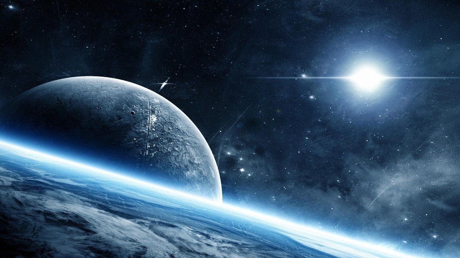 Wallpapers flare space art planet on the desktop