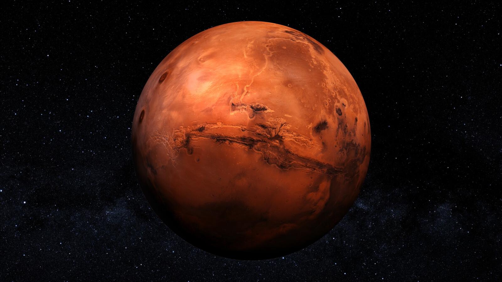 Обои Марс планета звезды на рабочий стол