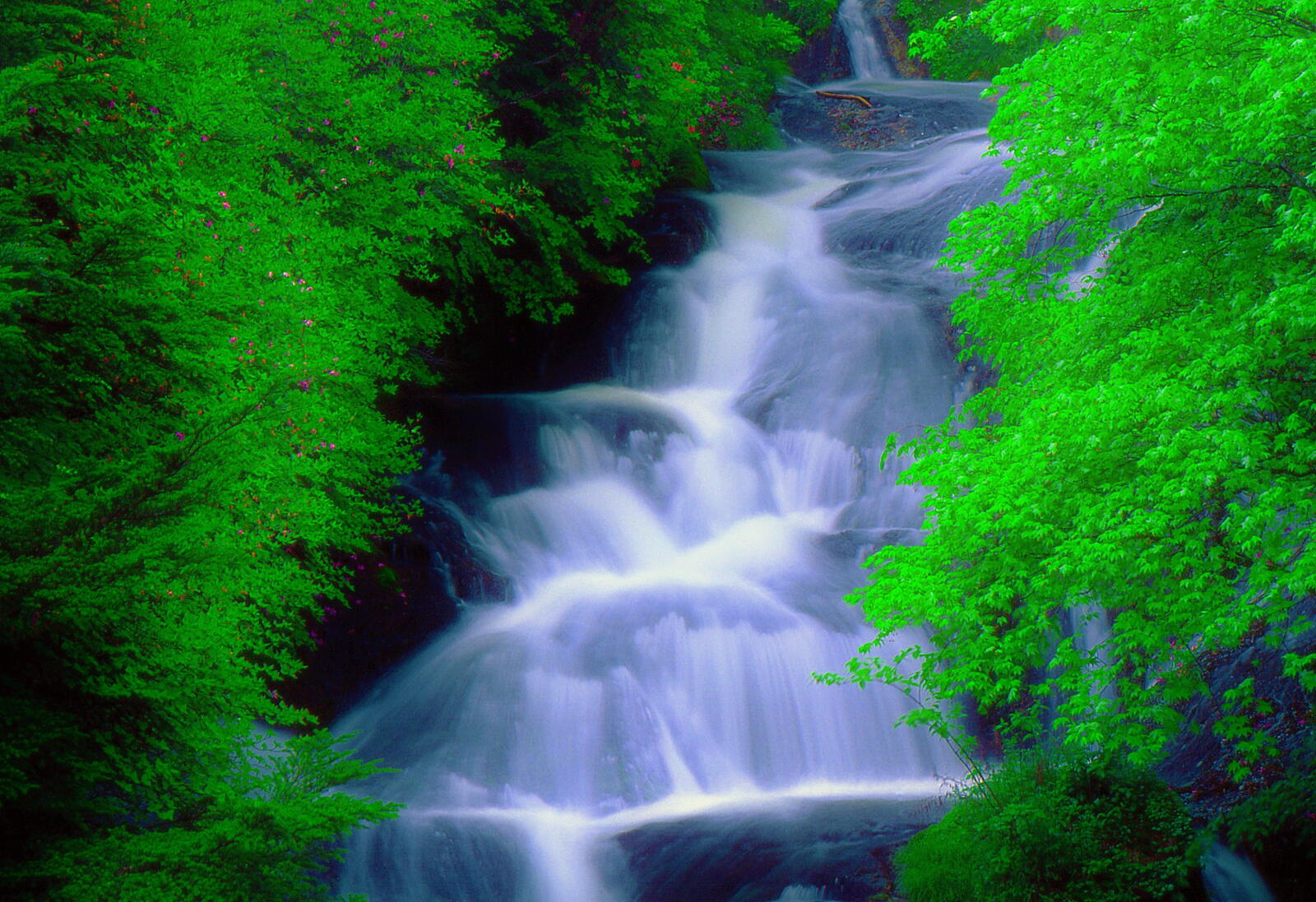 Wallpapers waterfall flow current on the desktop